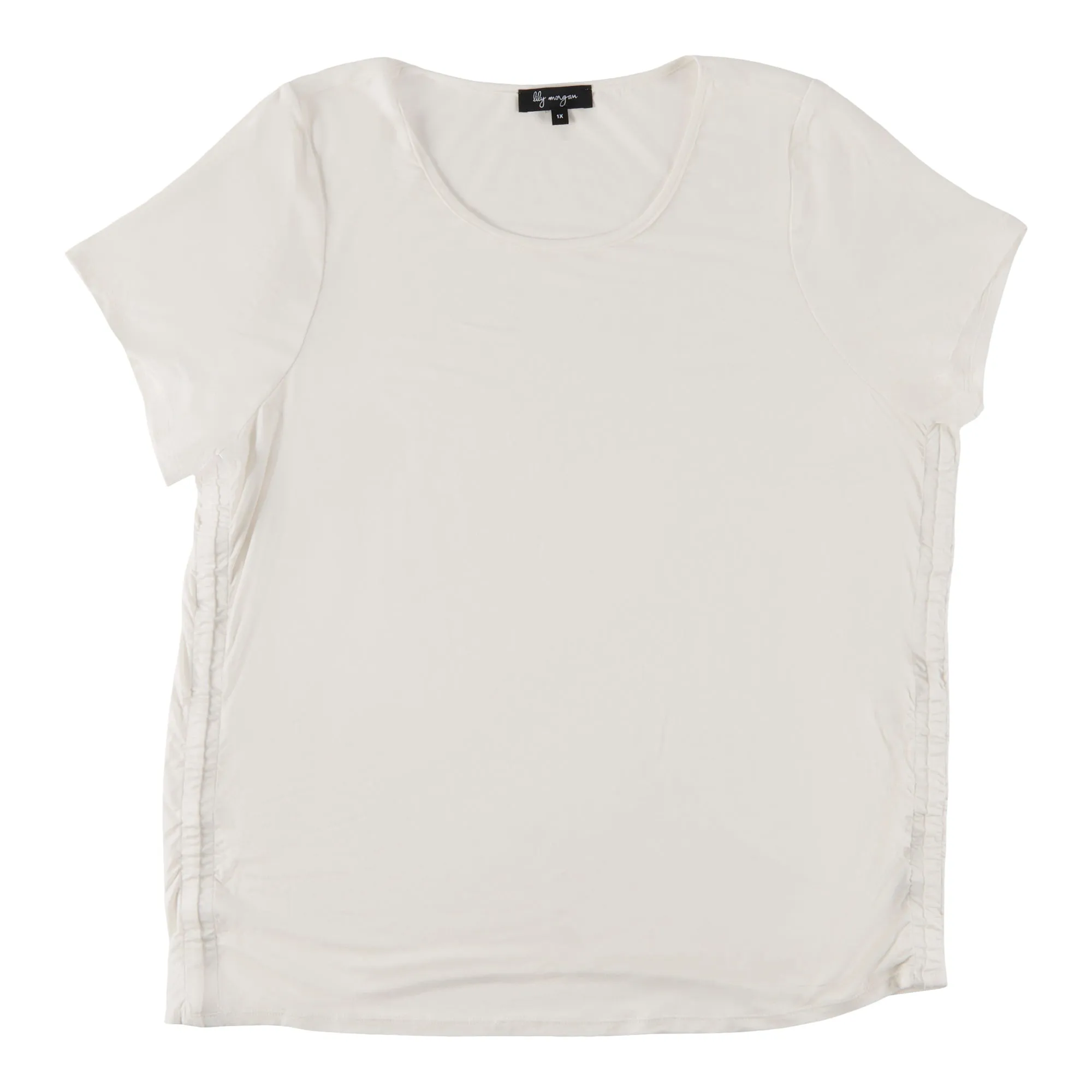 lily morgan Women's Plus Cap Sleeve Ruched Top sold by Giant Tiger product image thumbnail 2