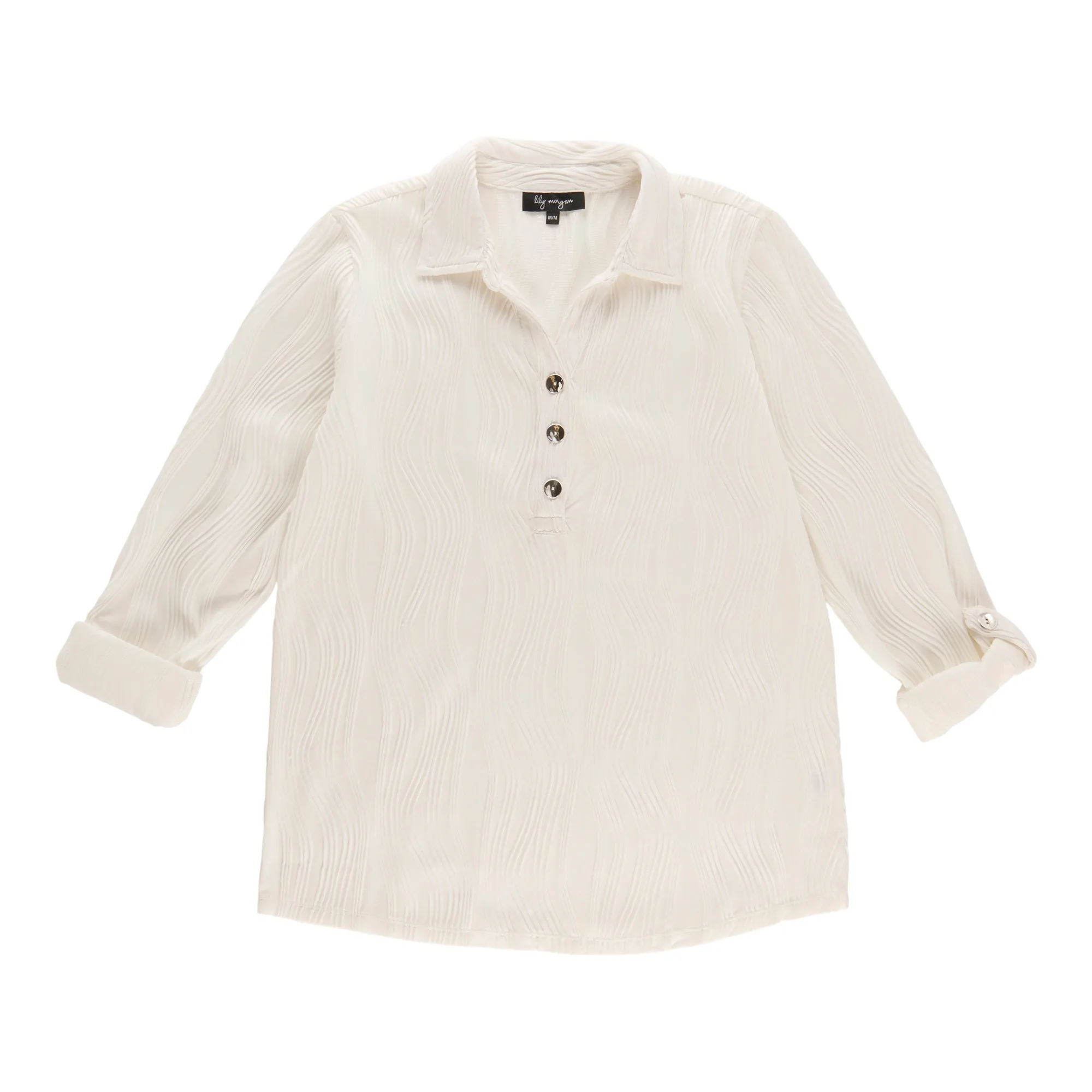 lily morgan Women's Collared Elbow Sleeve Blouse sold by Giant Tiger product image thumbnail 3