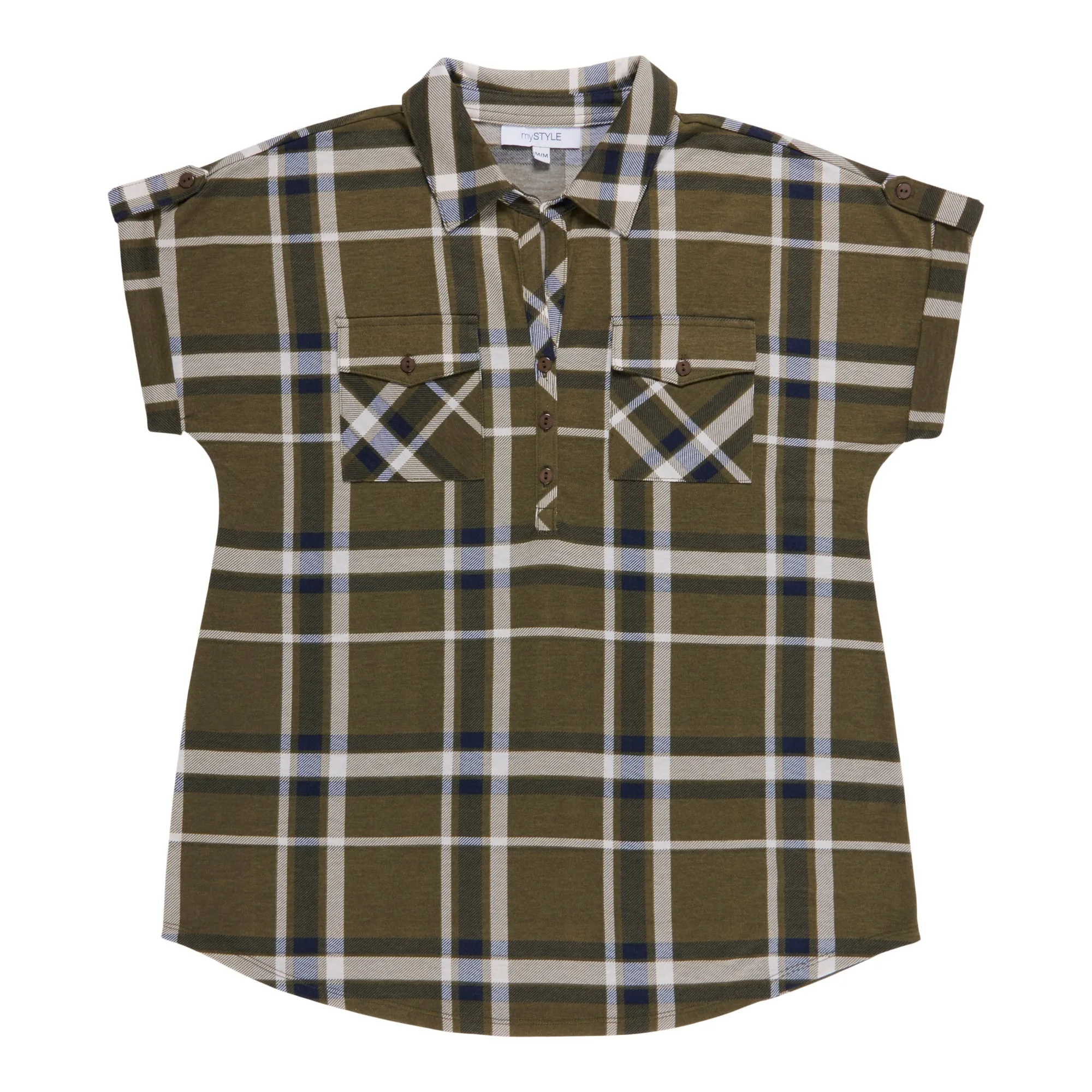 mySTYLE Women's Quest Plaid Cap Sleeve Top sold by Giant Tiger product image thumbnail 4