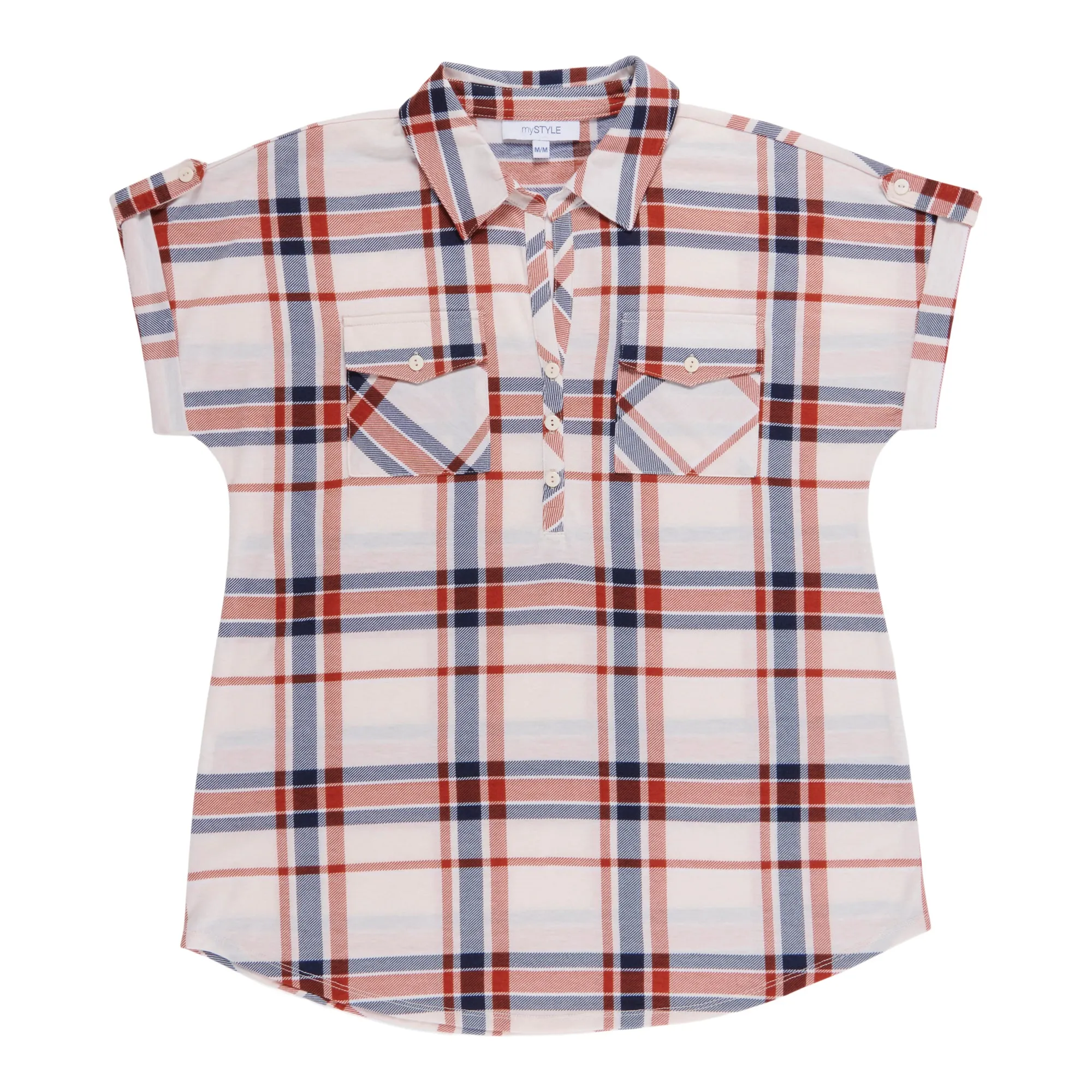 mySTYLE Women's Quest Plaid Cap Sleeve Top sold by Giant Tiger product image thumbnail 3