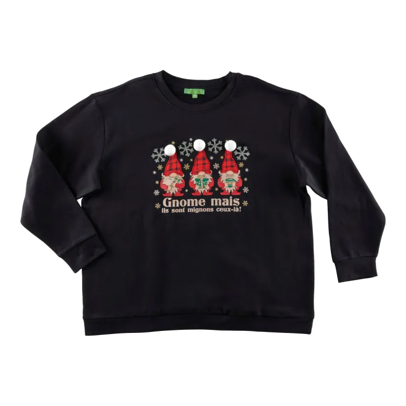 Comfy Cozy Women's Plus Fleece Novelty Sweater, French sold by Giant Tiger