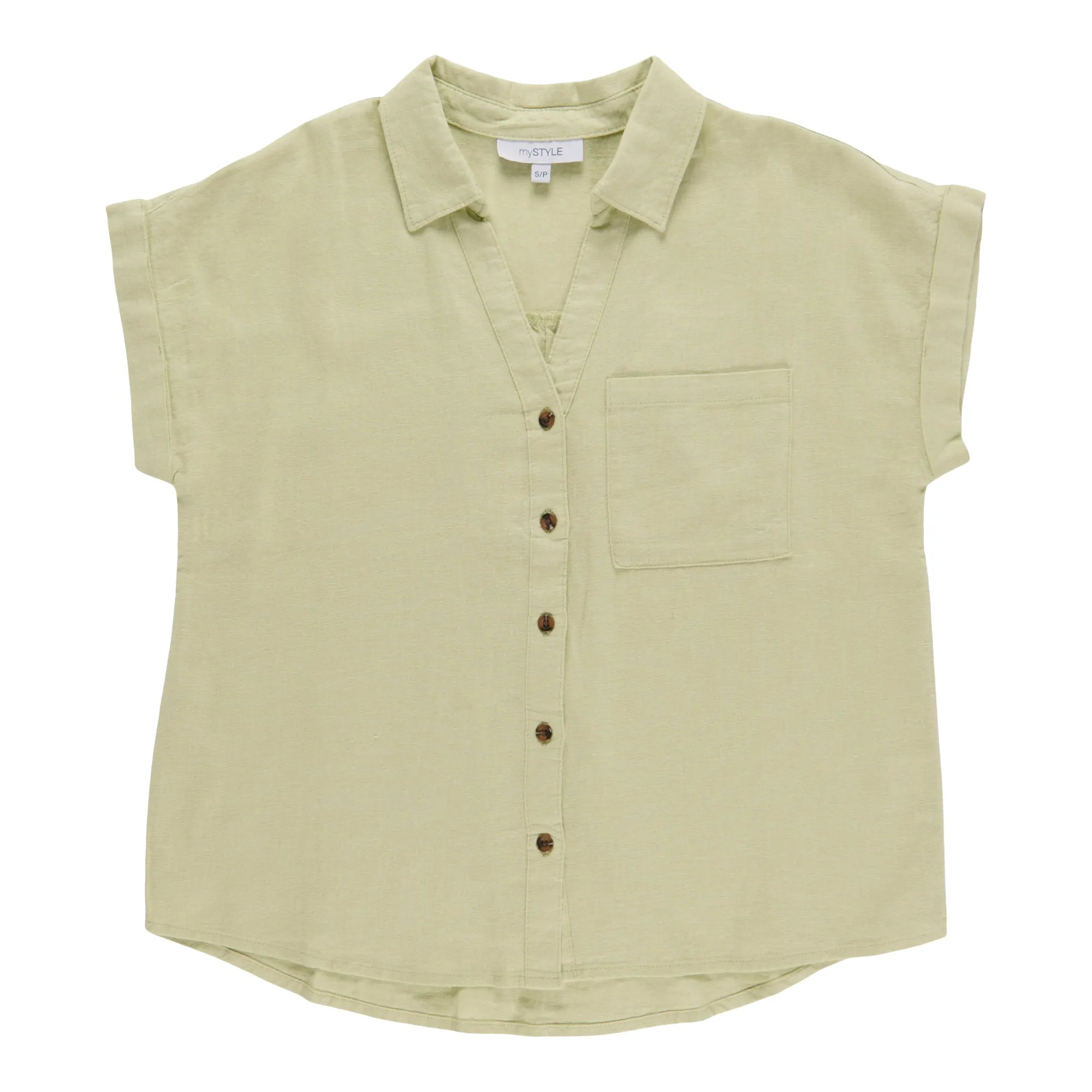 mySTYLE Women's Festival Linen Blend Shirt sold by Giant Tiger product image thumbnail 2