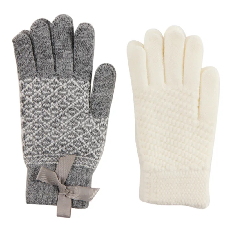 Women's Brushed Knit Gloves, 2 Pack sold by Giant Tiger