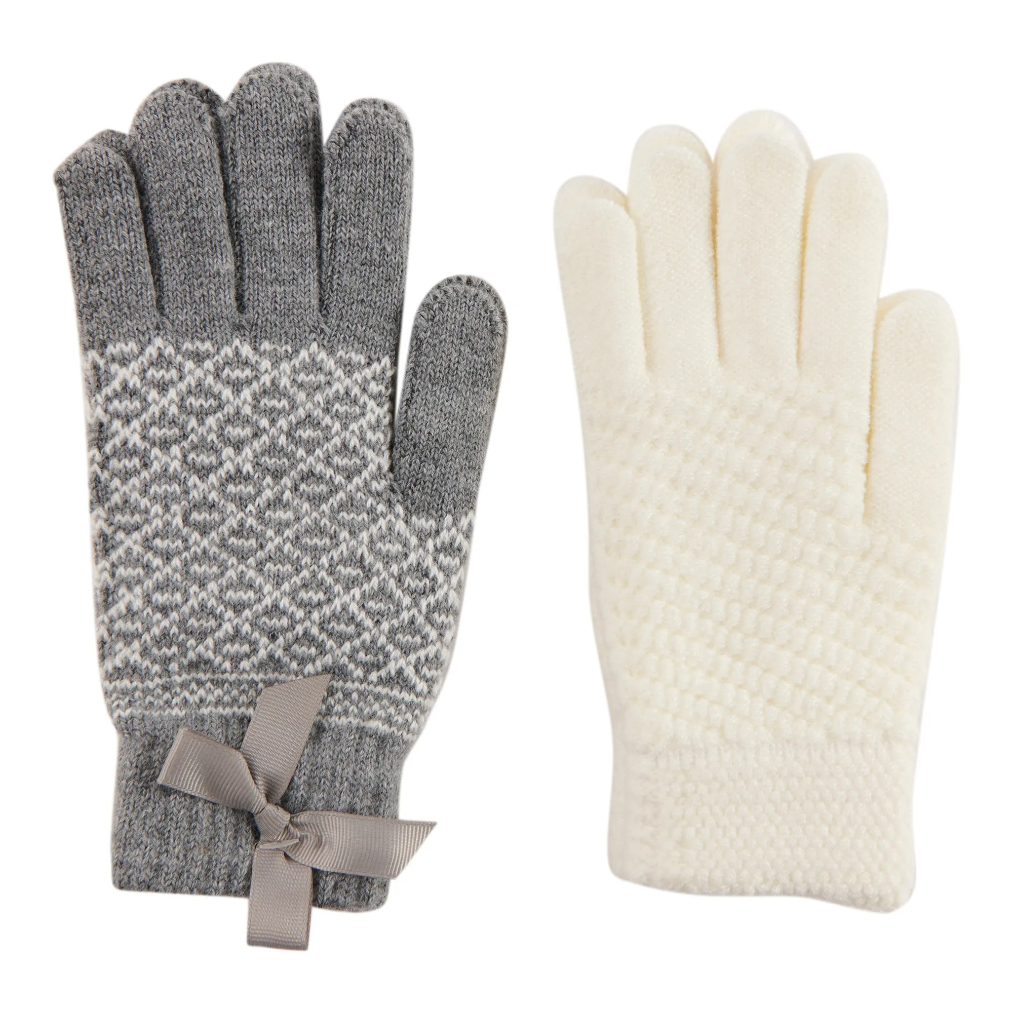 Women's Brushed Knit Gloves, 2 Pack sold by Giant Tiger