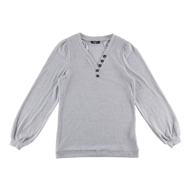 Women's Ribbed V-Neck Henley sold by Giant Tiger