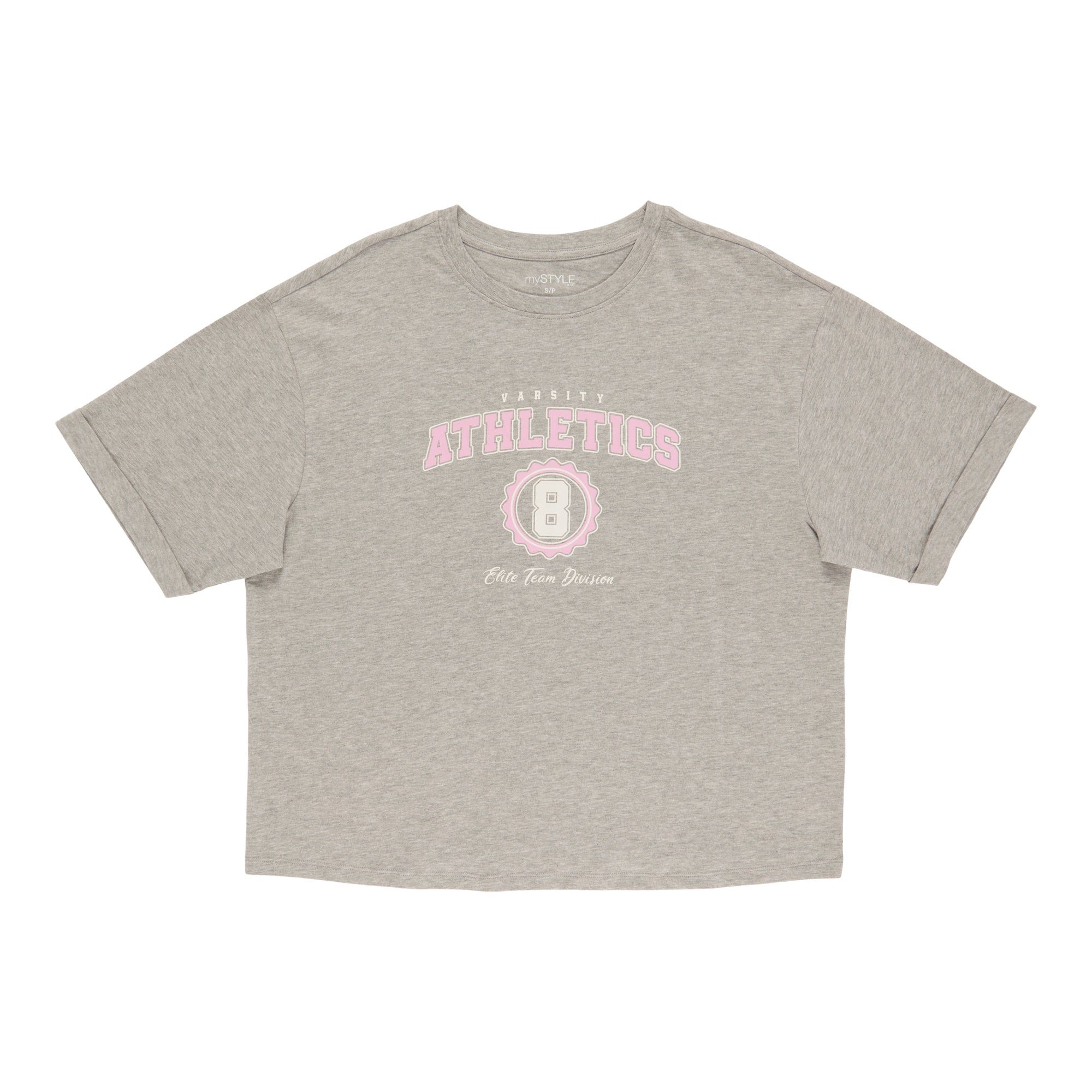 mySTYLE Women's Crew Neck Roll Sleeve T-Shirt sold by Giant Tiger product image thumbnail 2