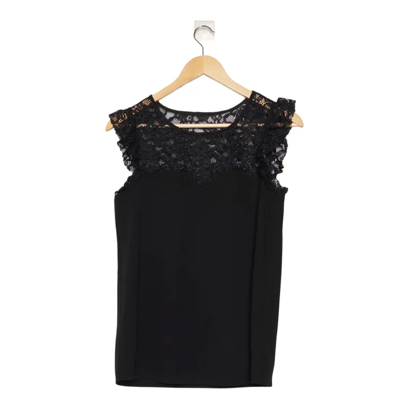 lily morgan Women's Lace Ruffle Top sold by Giant Tiger