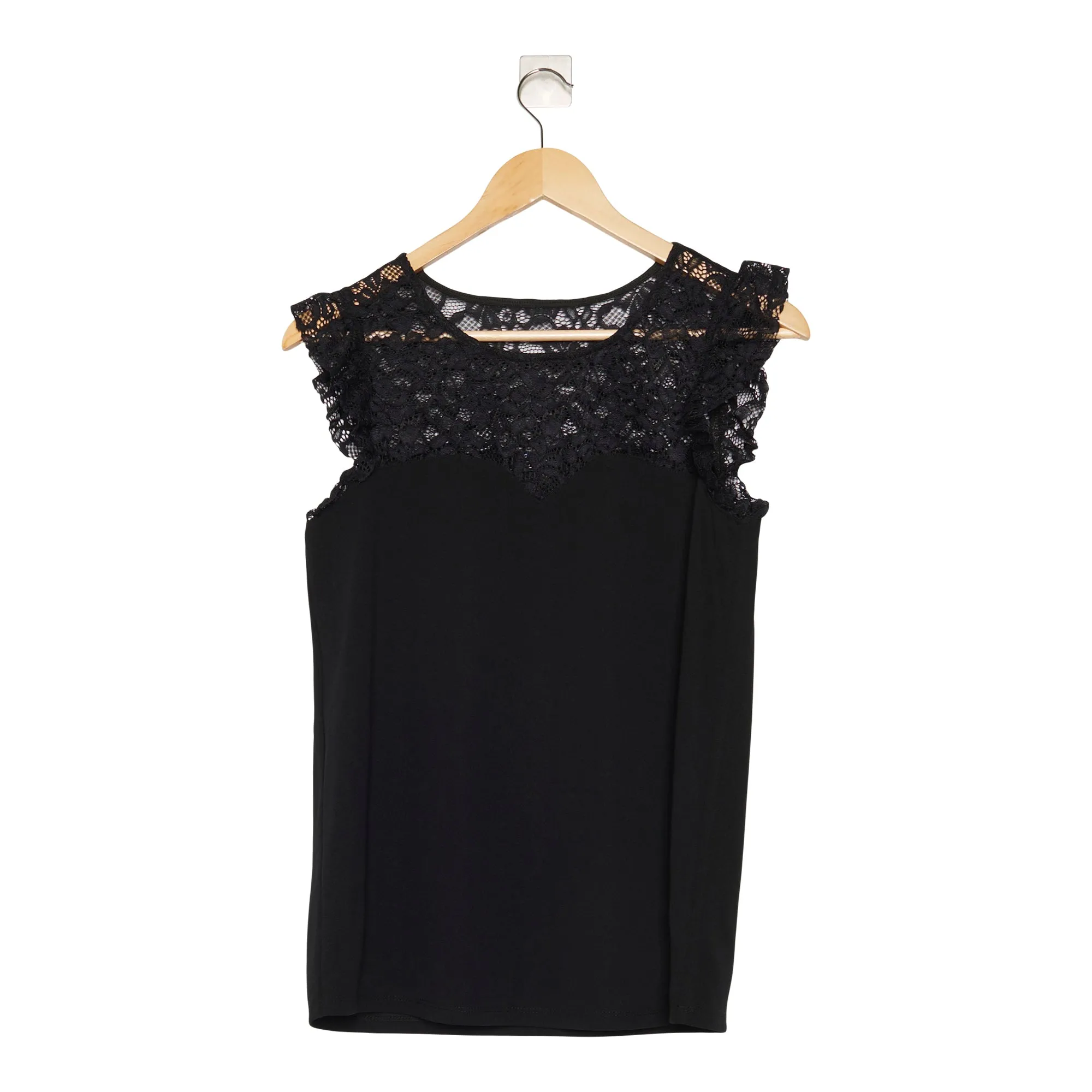 lily morgan Women's Lace Ruffle Top sold by Giant Tiger