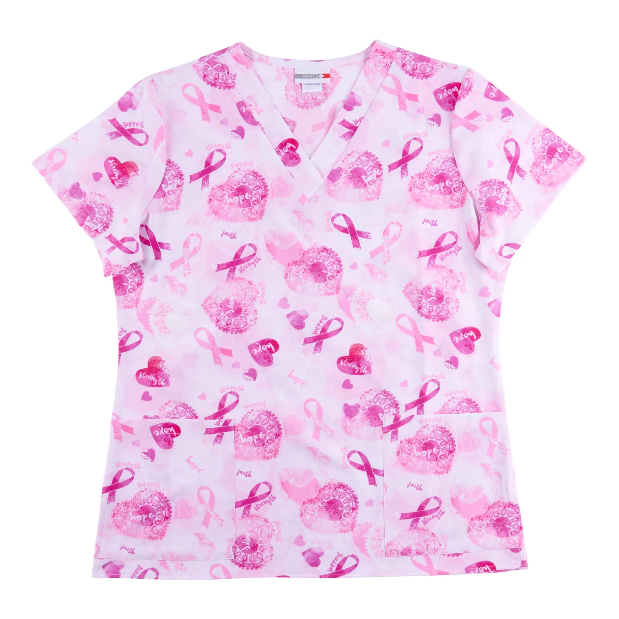 White Cross Women's Printed Scrub Top sold by Giant Tiger product image thumbnail 2