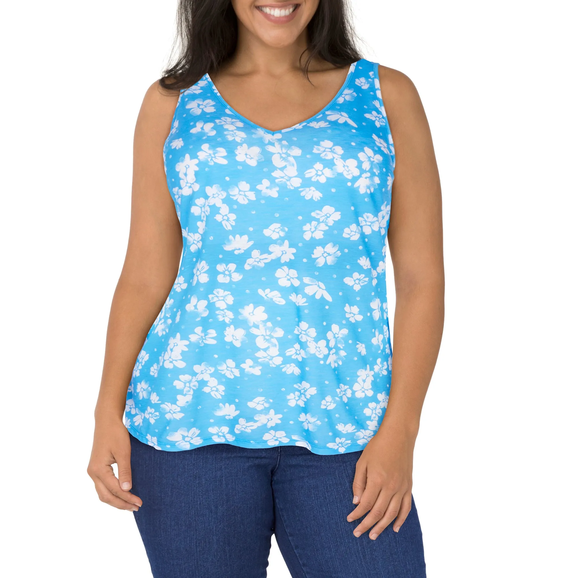 mySTYLE Women's Plus Summer Sizzle All-Over Print V-Neck Cami sold by Giant Tiger