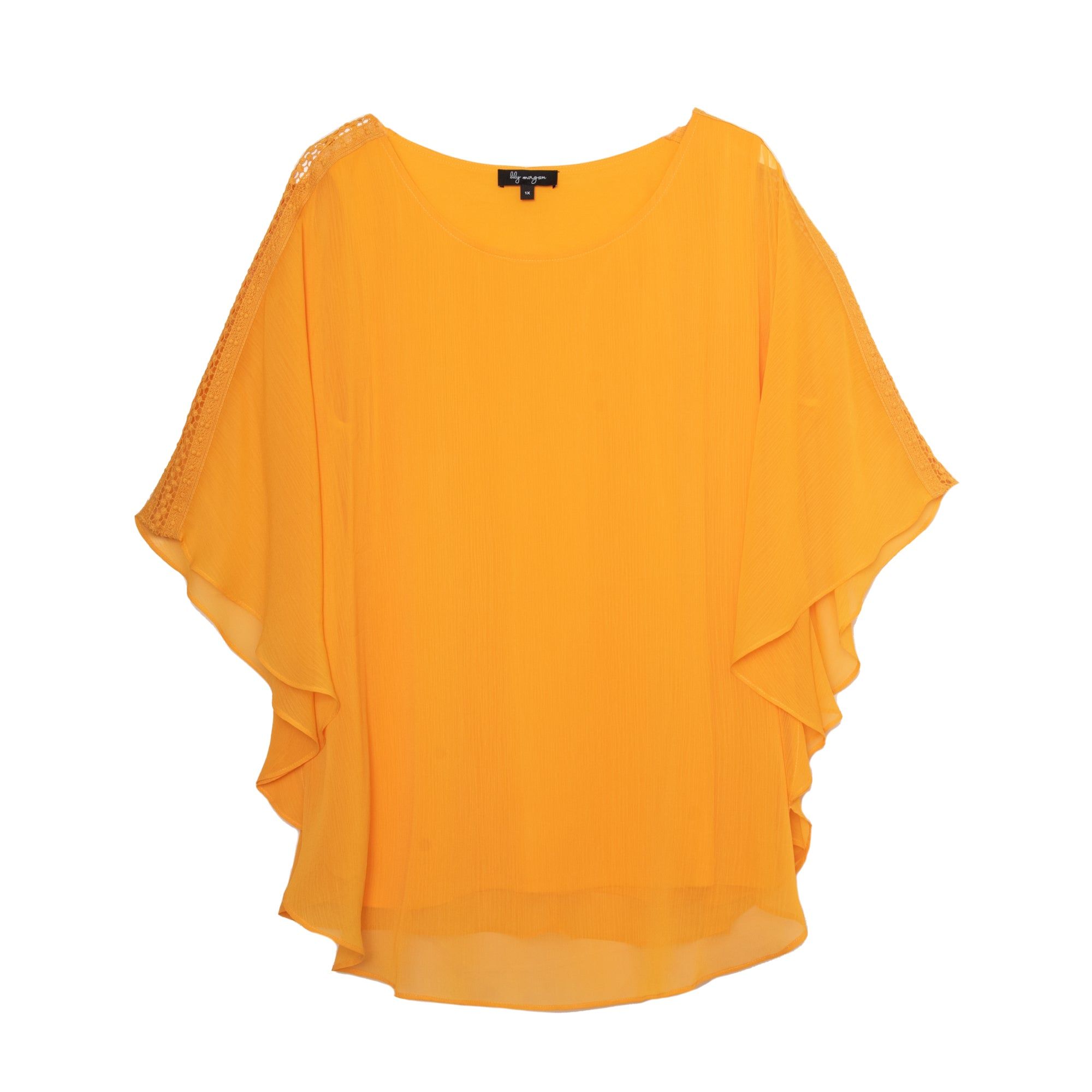 lily morgan Women's Plus Solid Overlay Blouse sold by Giant Tiger product image thumbnail 3