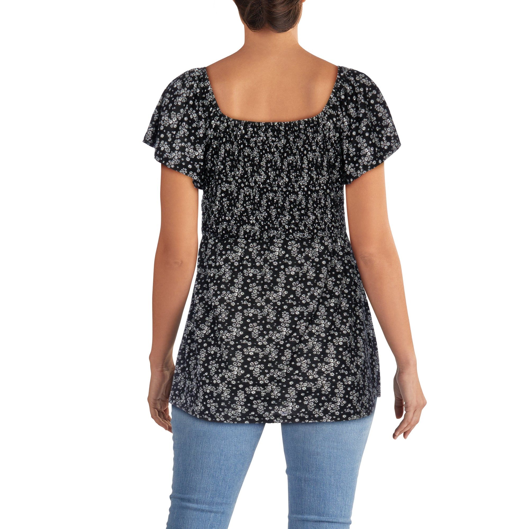 mySTYLE Women's Street Smart Printed Flutter Sleeve Babydoll Top sold by Giant Tiger product image thumbnail 2