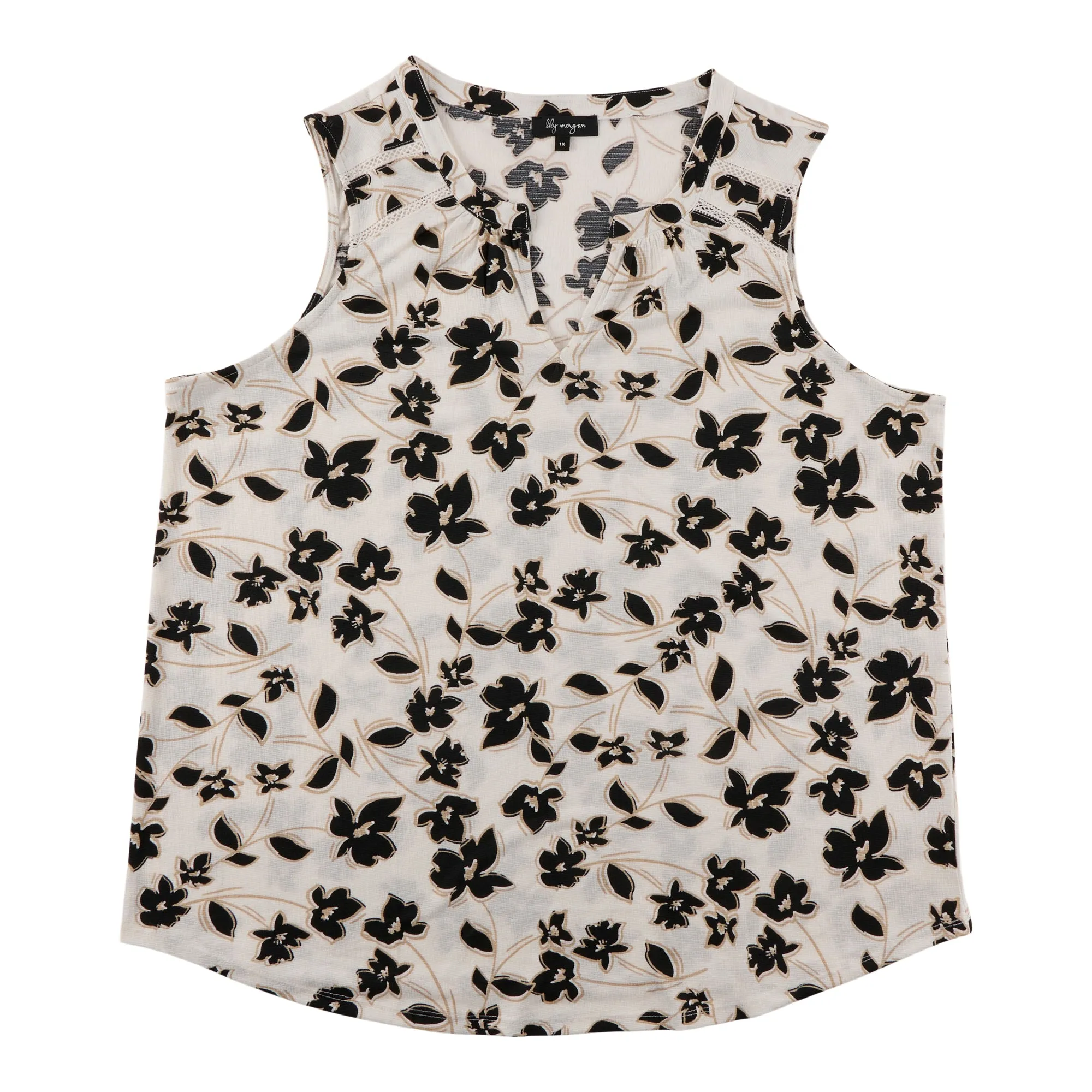 lily morgan Women's Plus Top with Lace Details sold by Giant Tiger