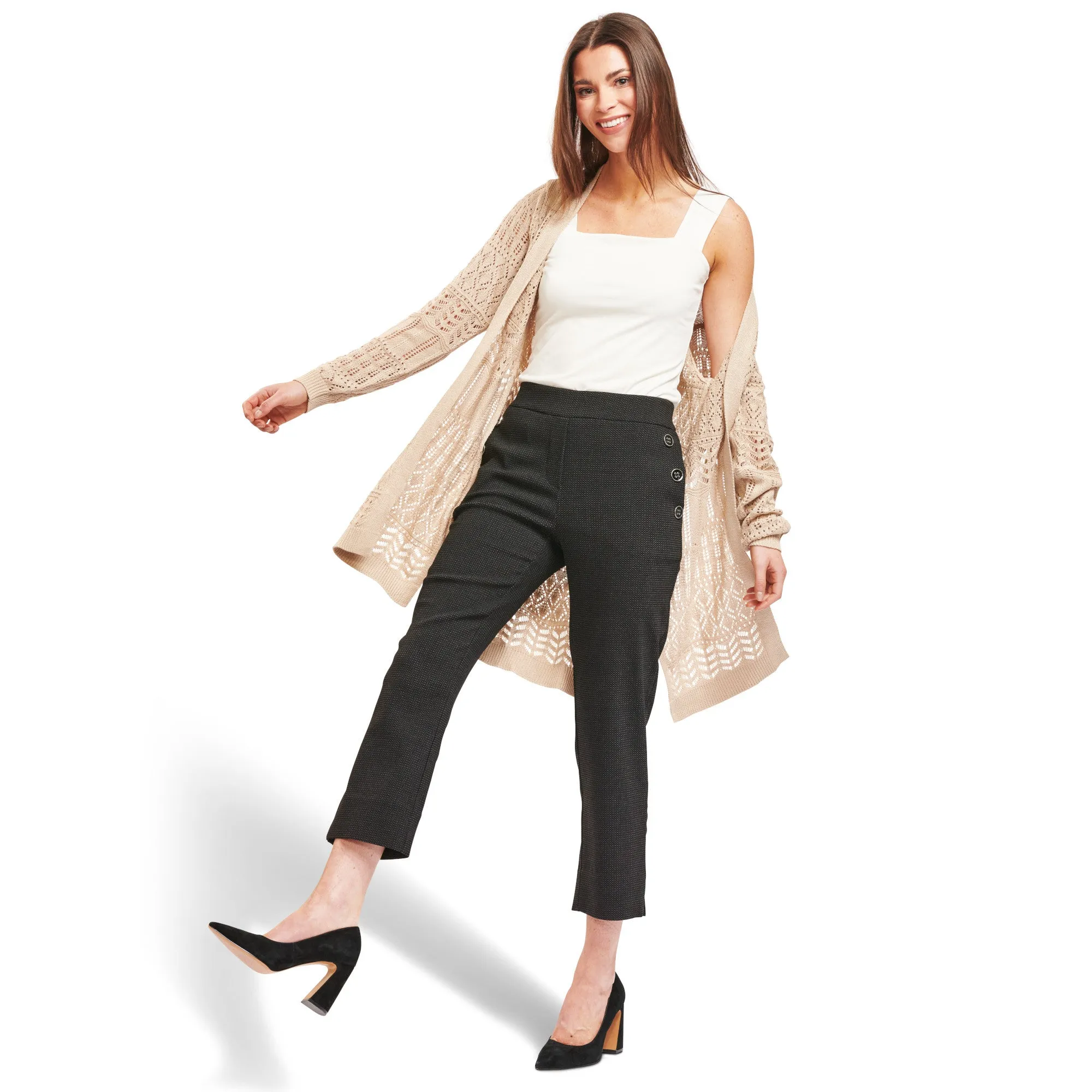 lily morgan Women's Simply Chic Pointelle Cardigan sold by Giant Tiger product image thumbnail 2