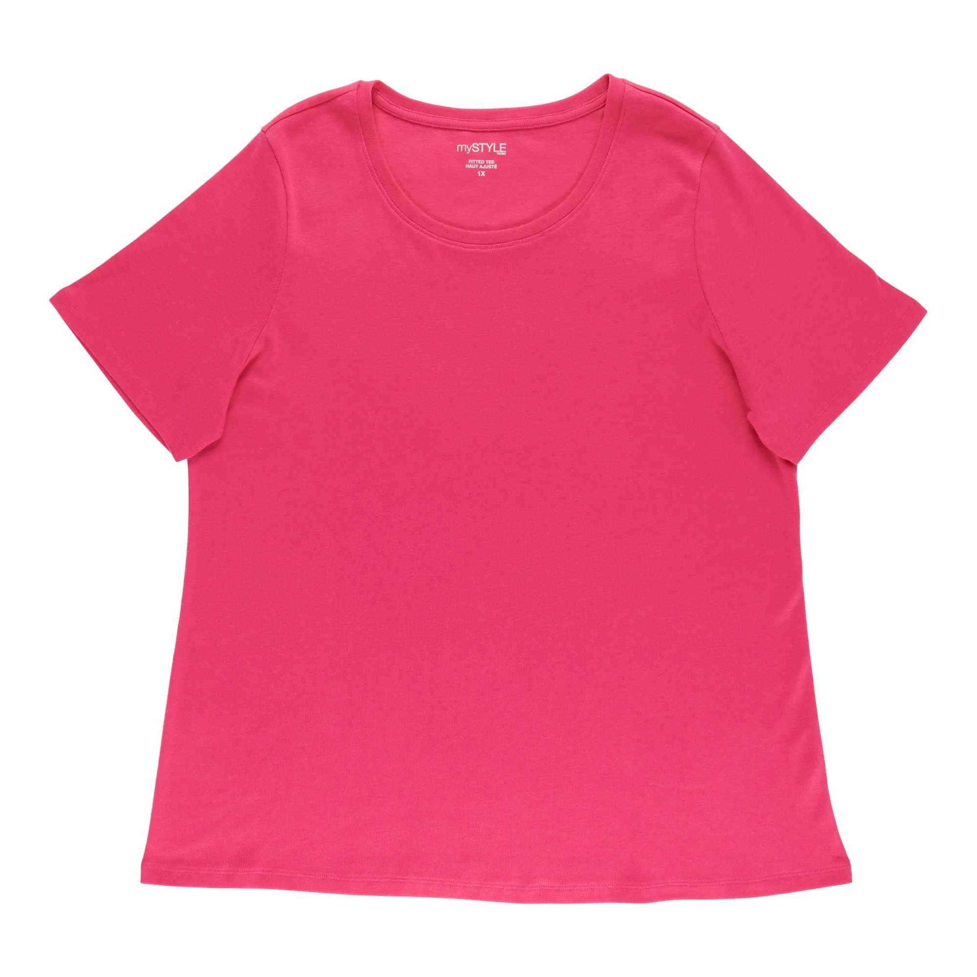 mySTYLE Women's Plus Scooped Neck Fitted T-Shirt sold by Giant Tiger product image thumbnail 2