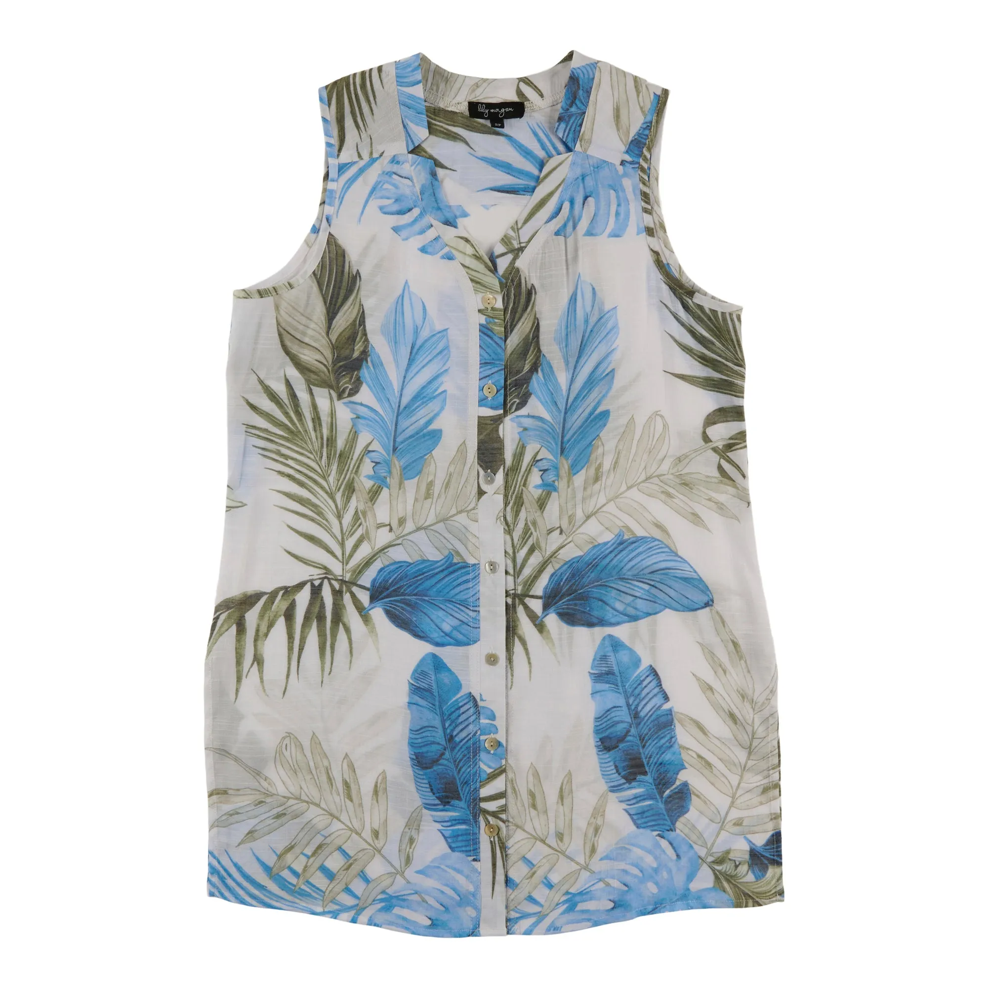 lily morgan Women's Printed V-Neck Sleeveless Blouse sold by Giant Tiger product image thumbnail 2