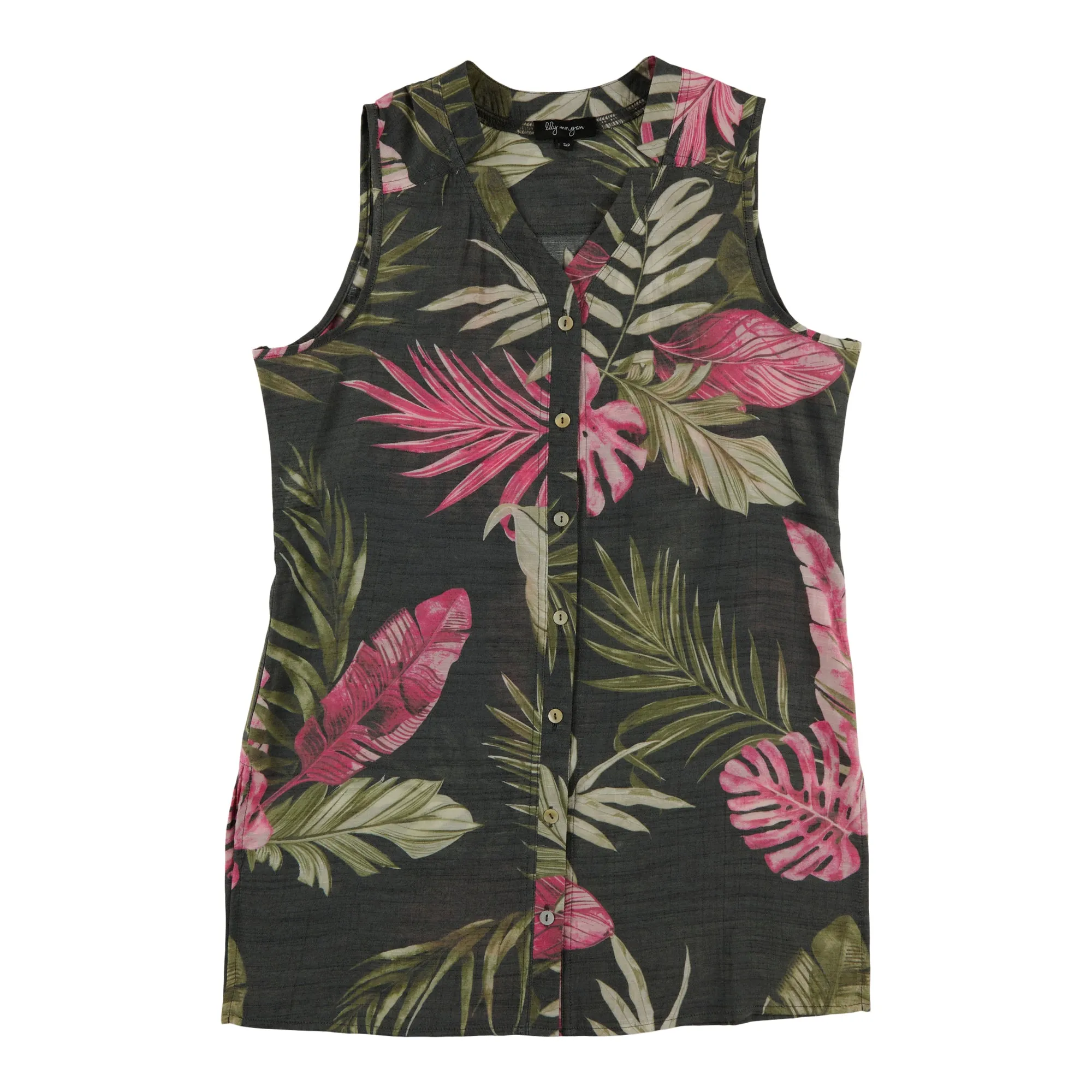 lily morgan Women's Printed V-Neck Sleeveless Blouse sold by Giant Tiger