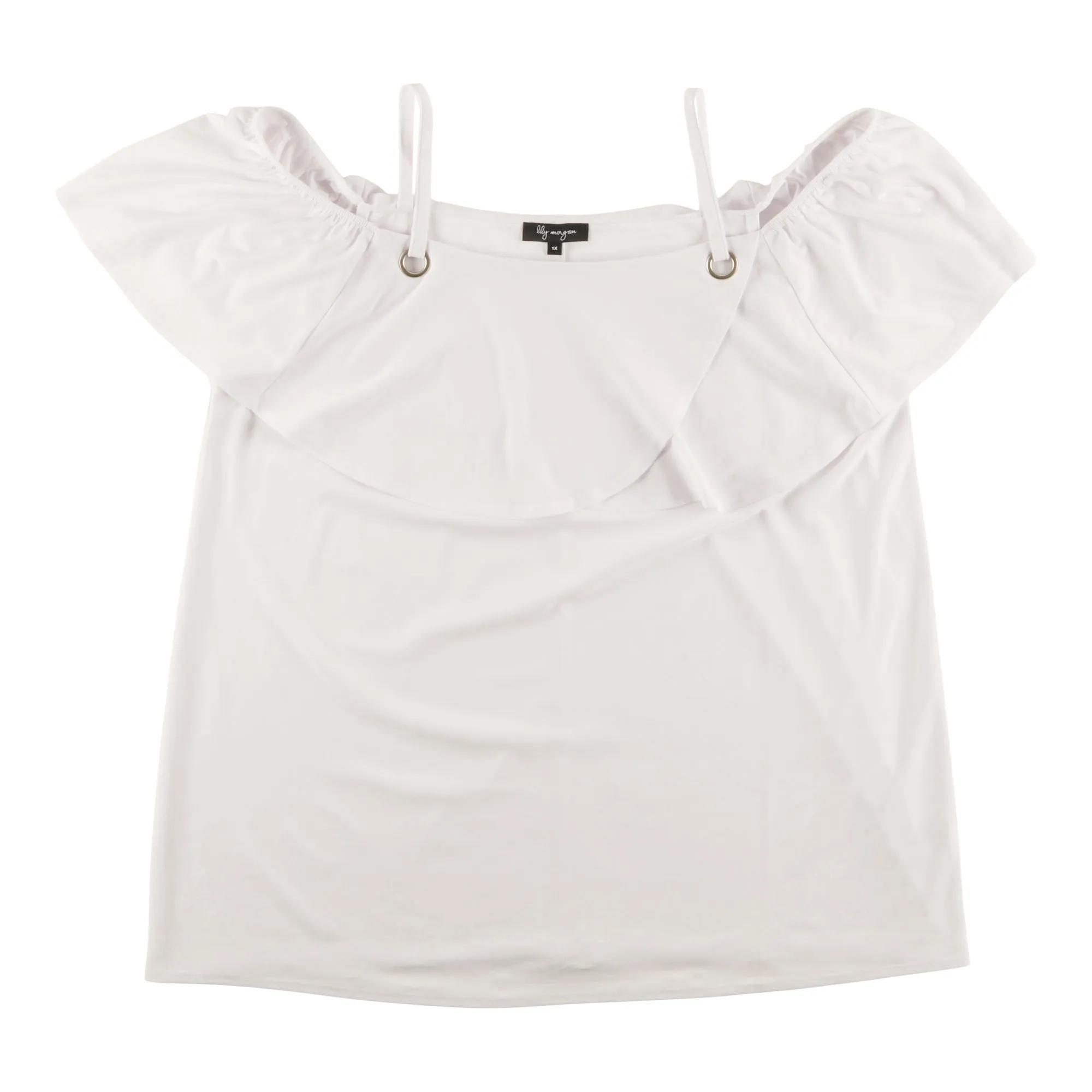 lily morgan Women's Plus Tropical Off The Shoulder Solid Top sold by Giant Tiger product image thumbnail 2