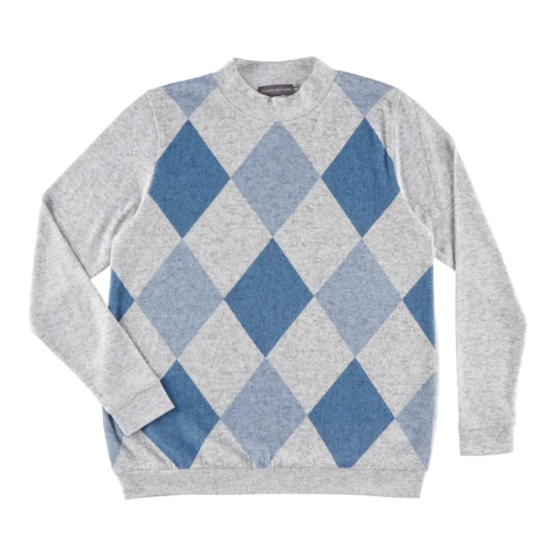 Classic Editions Women's Mock Neck Argyle Sweater sold by Giant Tiger