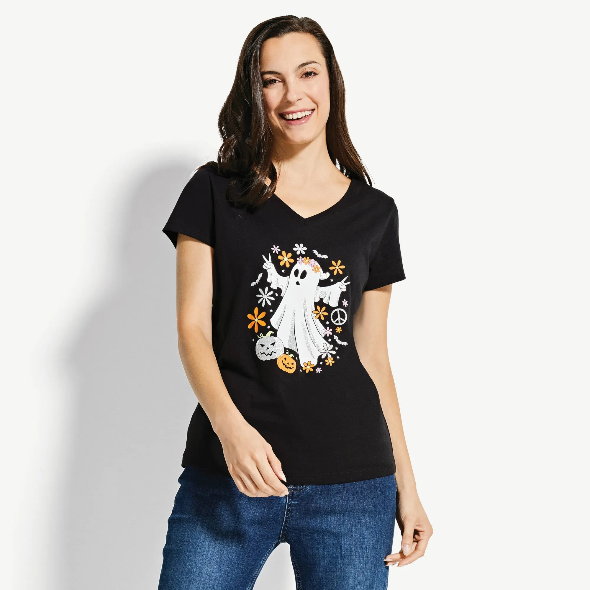 Women's Novelty Printed V-Neck T-Shirt sold by Giant Tiger
