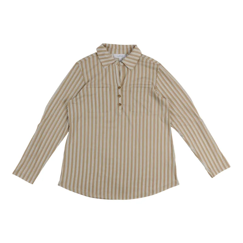 mySTYLE Women's Long Sleeve Collared Button-Up Blouse sold by Giant Tiger