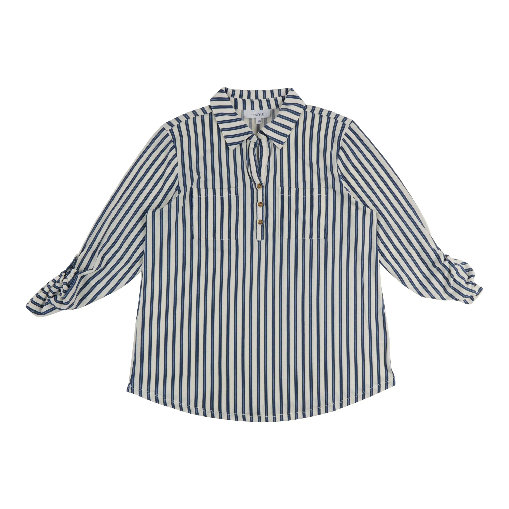 mySTYLE Women's Long Sleeve Collared Button-Up Blouse sold by Giant Tiger product image thumbnail 4