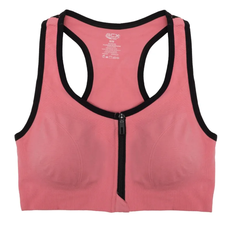 ACX Active Women's Front Zip Seamless Sports Bra - S-XXL sold by Giant Tiger
