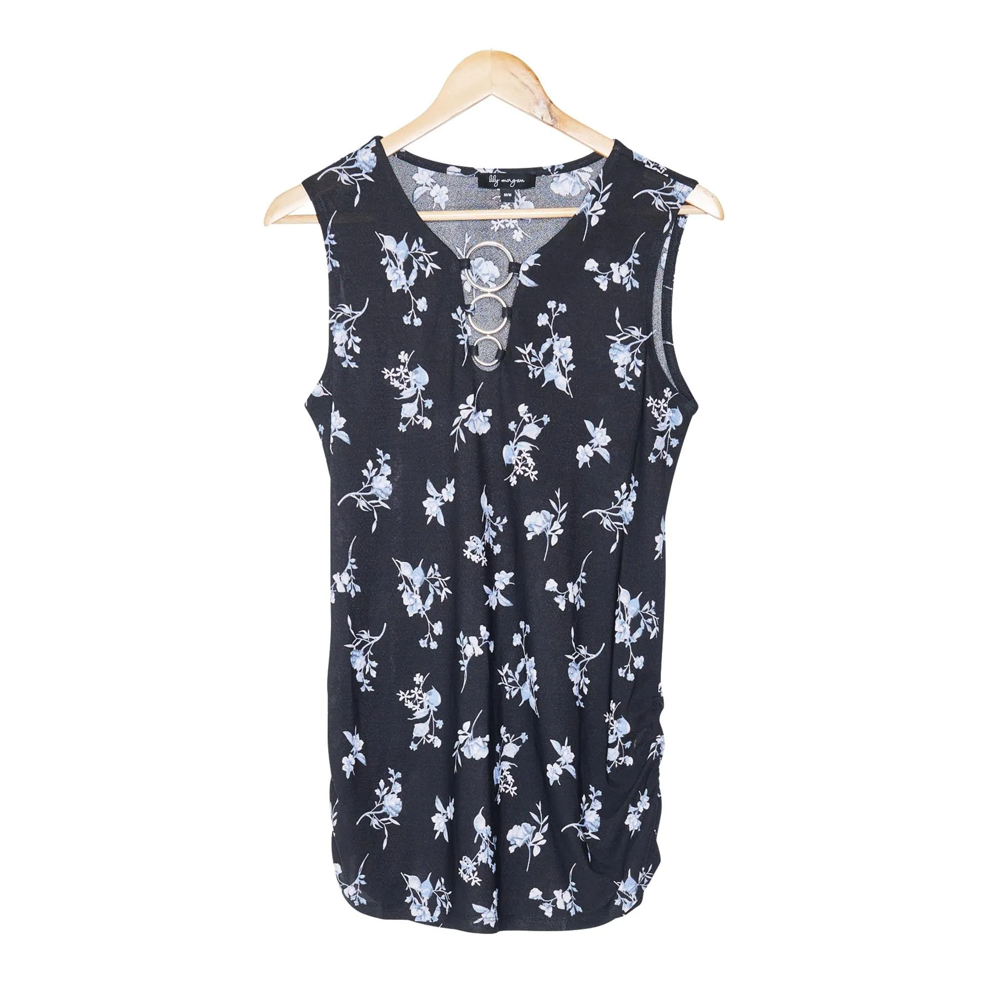 lily morgan Women's Printed Ring Detail Top sold by Giant Tiger