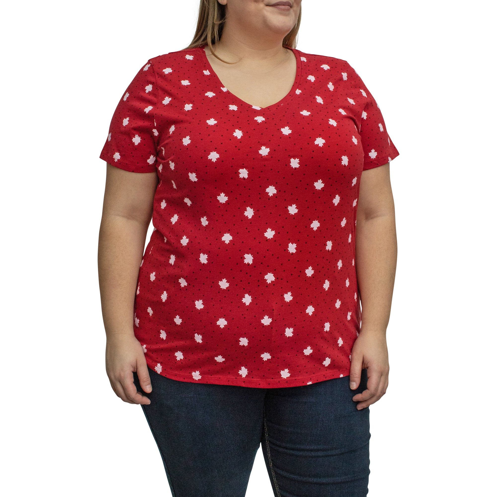 Canada EH Women's Plus V-Neck T-Shirt sold by Giant Tiger product image thumbnail 3