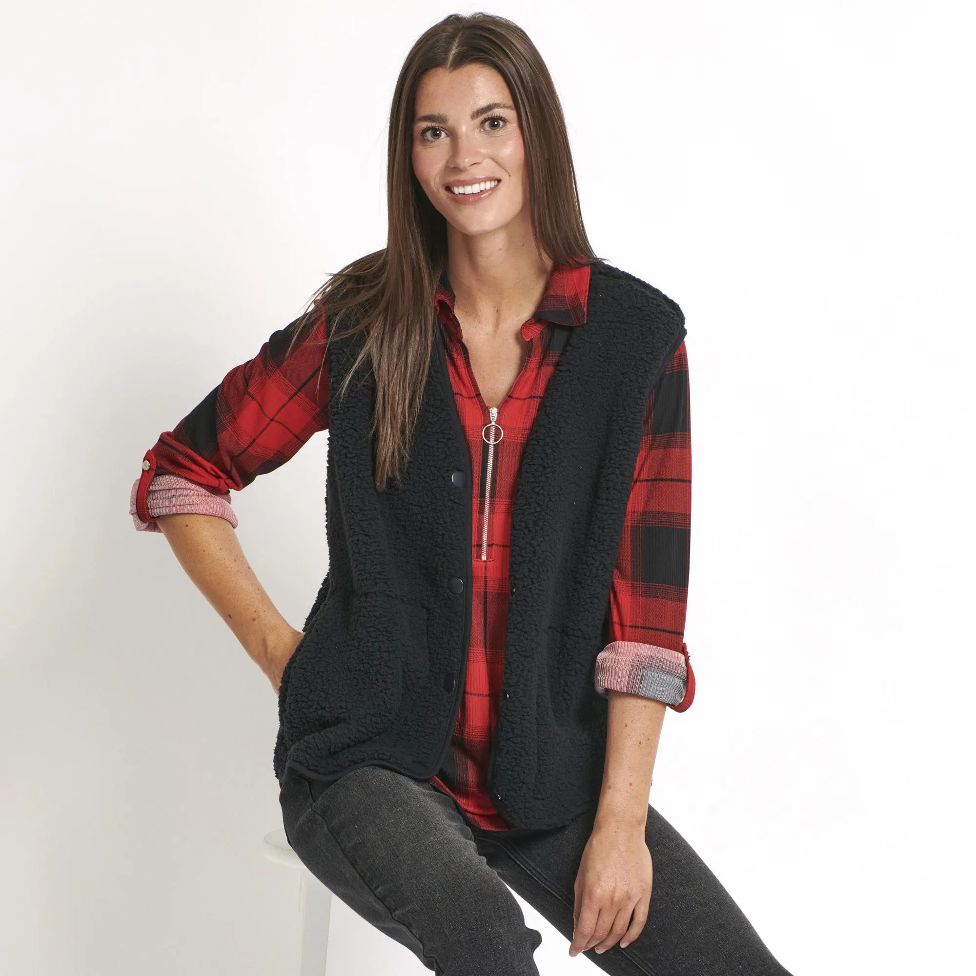 mySTYLE Women's Sherpa Vest sold by Giant Tiger