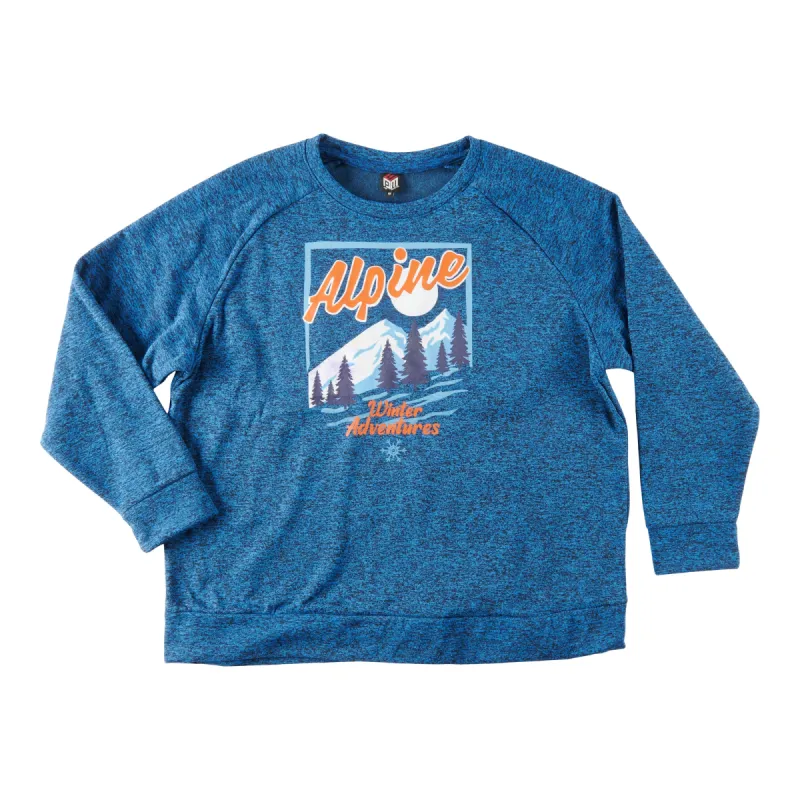 Women's Plus Long Sleeve Screen Printed Crew Neck Top sold by Giant Tiger