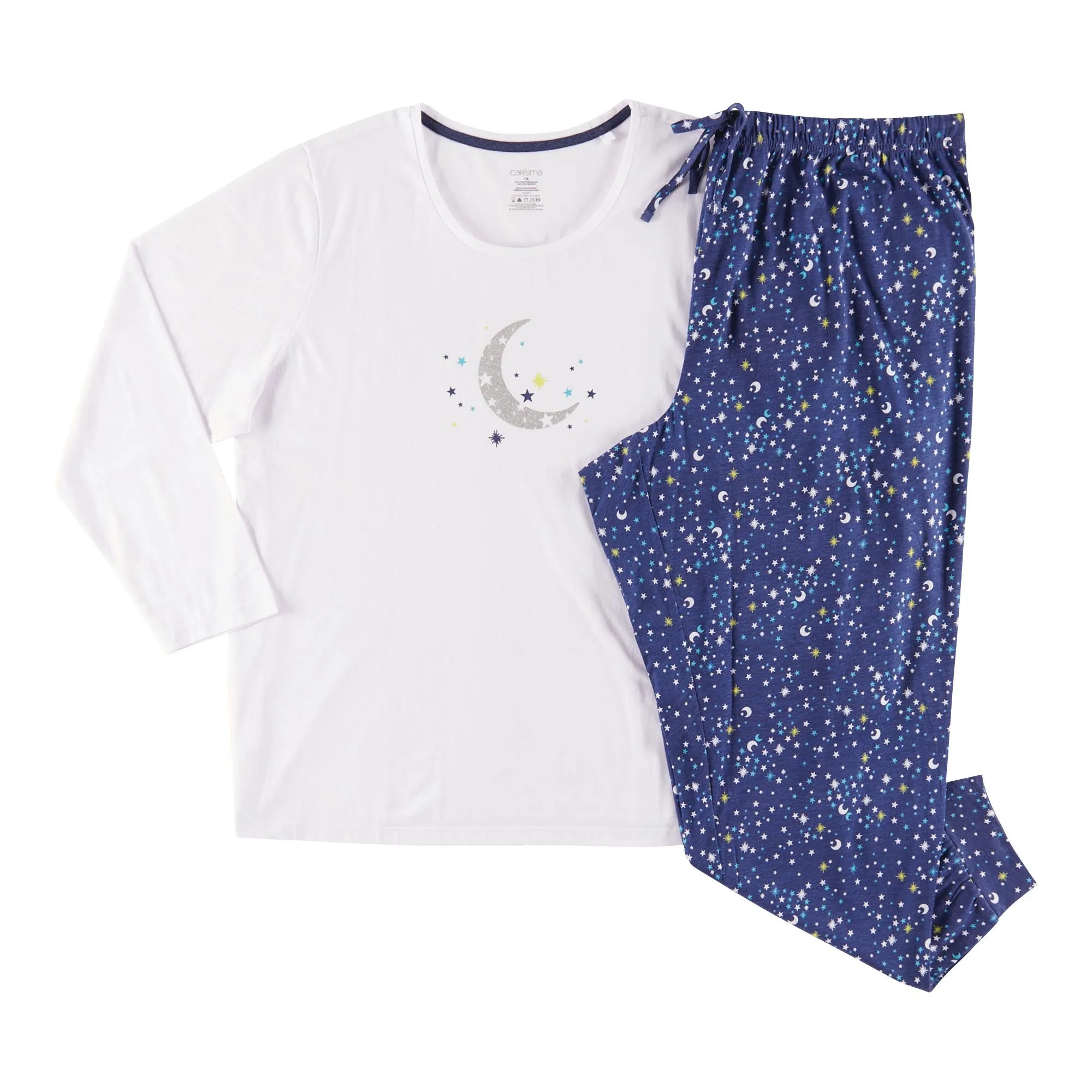 Carisma Women's Plus Starry Nights Cotton Knit PJ Set, 2-Piece sold by Giant Tiger