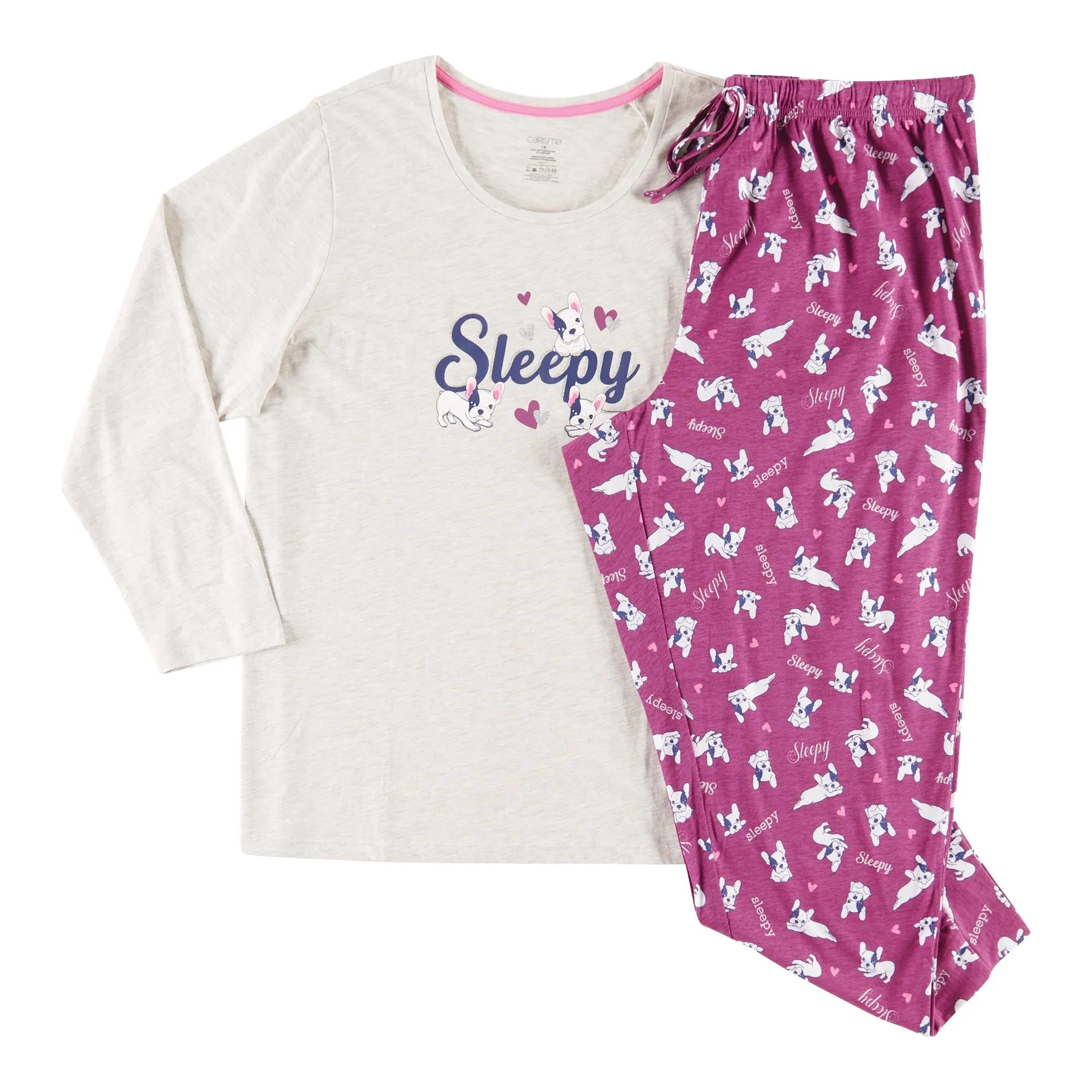 Carisma Women's Plus Starry Nights Cotton Knit PJ Set, 2-Piece sold by Giant Tiger product image thumbnail 2