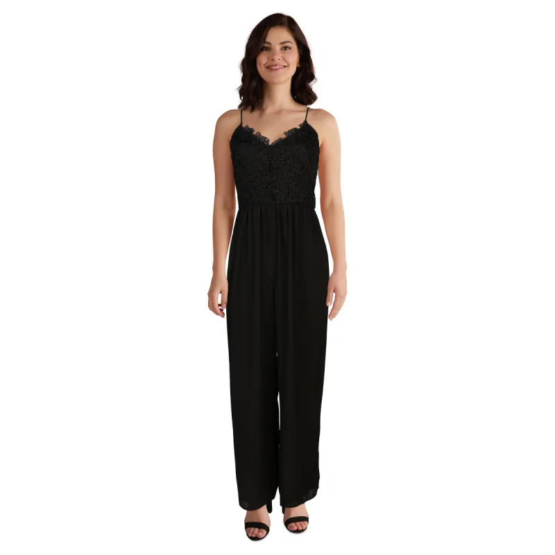 lily morgan Women's Lace Top Jumpsuit sold by Giant Tiger