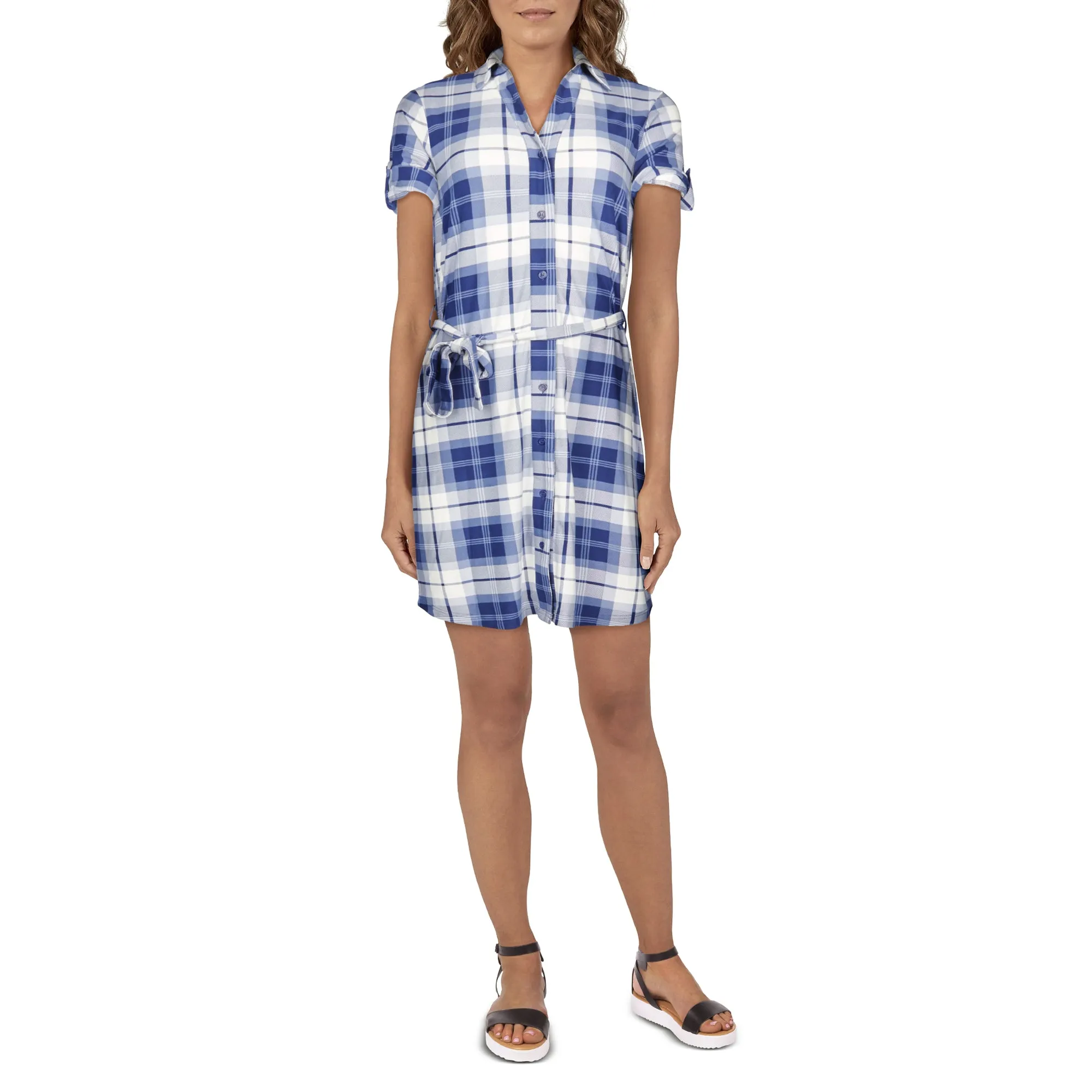 mySTYLE Women's Cool Comfort Short Sleeve Dress with Button Front sold by Giant Tiger