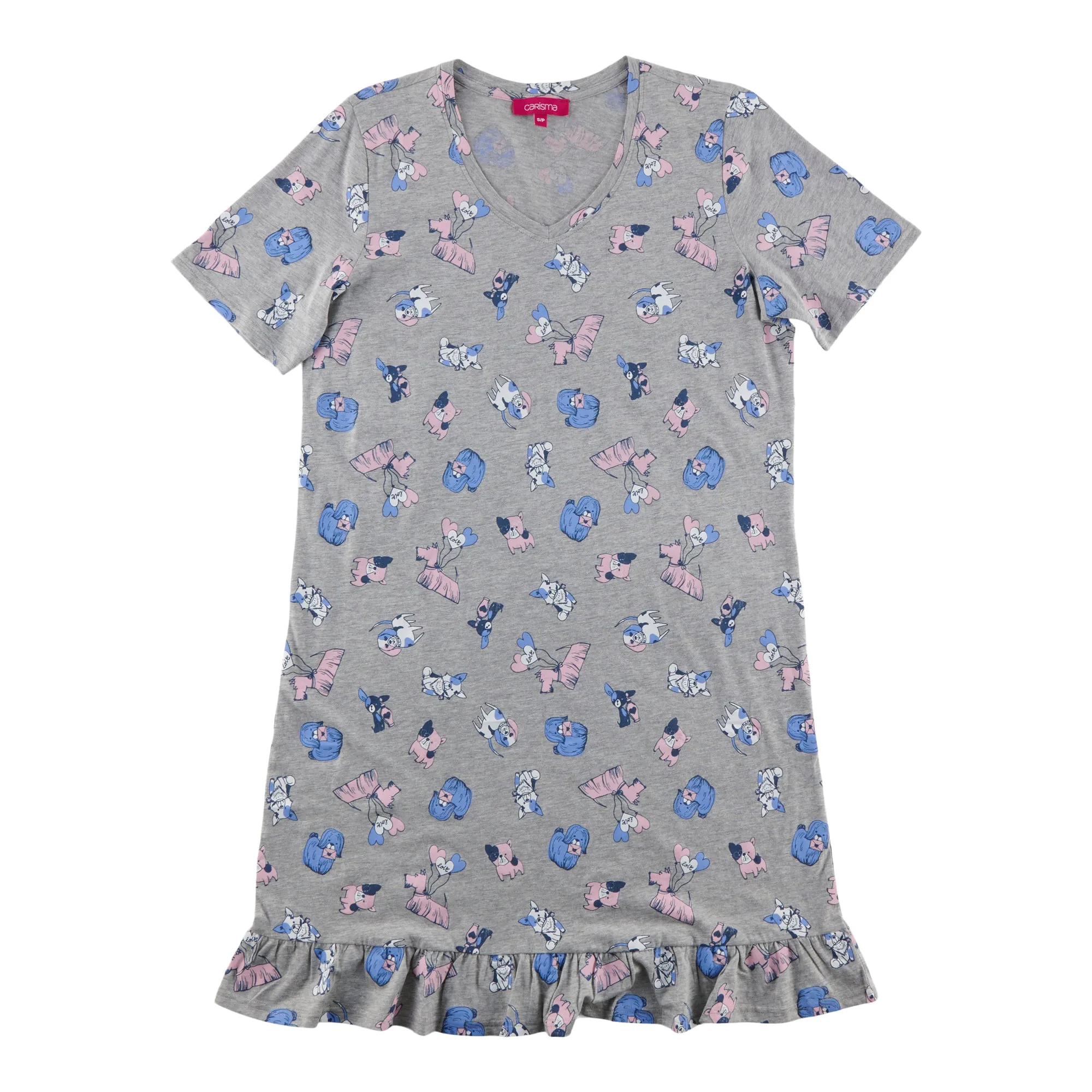 Carisma Women's Printed Ruffle Sleep Shirt sold by Giant Tiger product image thumbnail 3