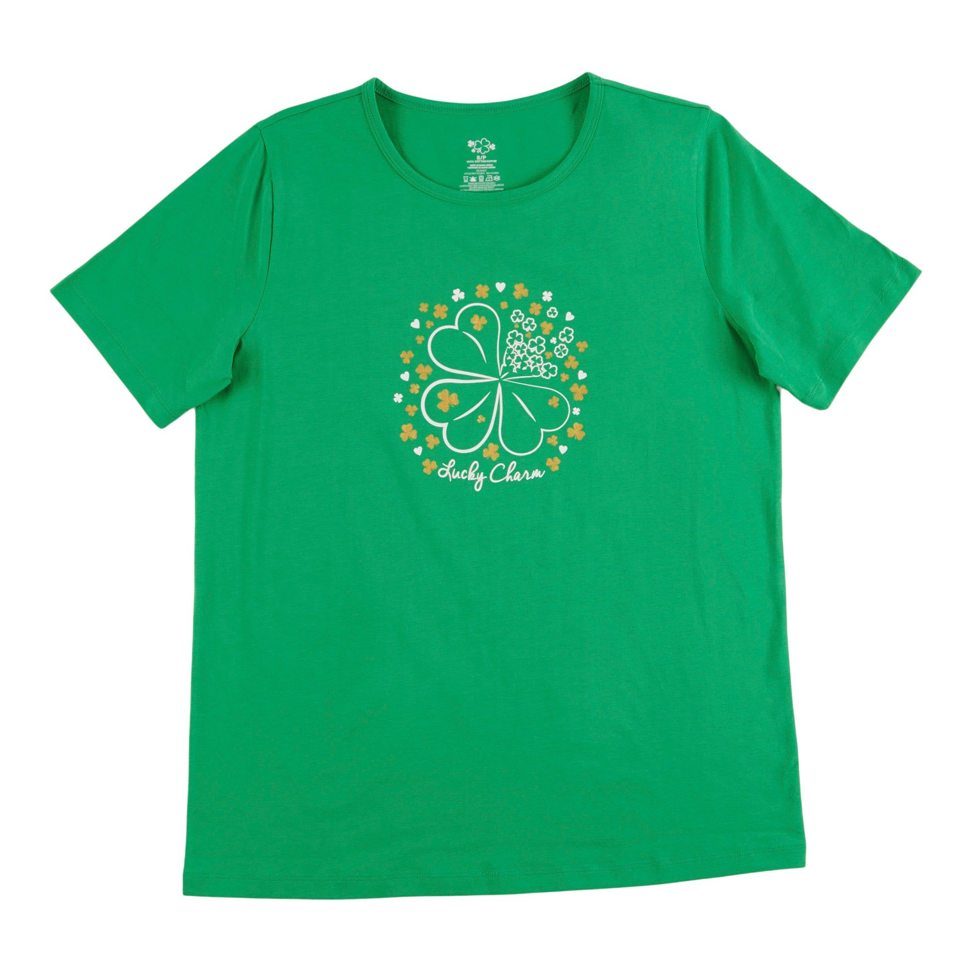 Women's St-Patrick's Day Cotton Short Sleeve T-Shirt sold by Giant Tiger