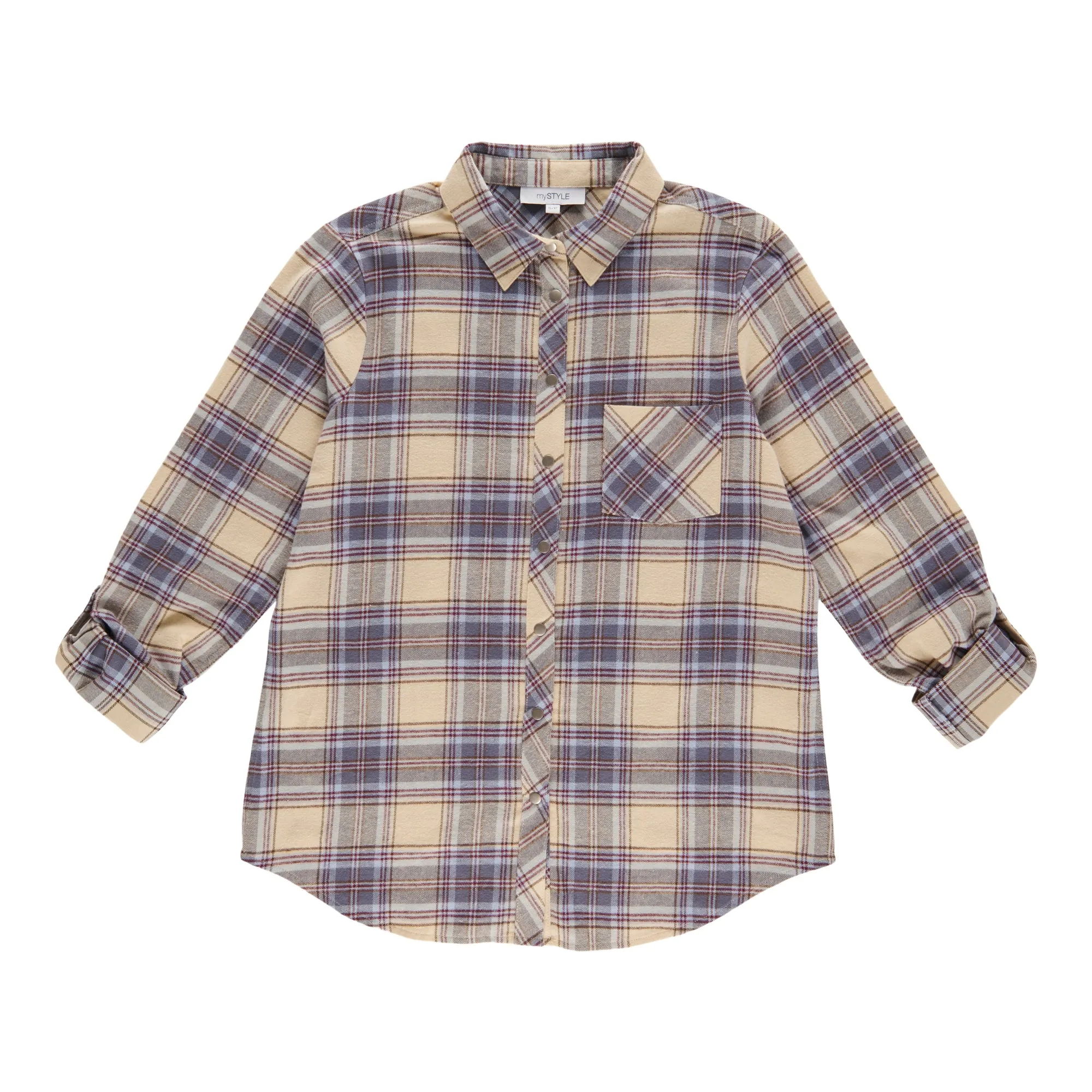mySTYLE Women's Flannel Long-Sleeve Collared Shirt sold by Giant Tiger