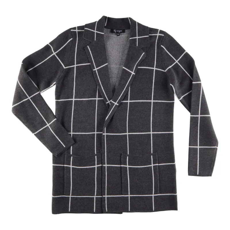 lily morgan Women's City Chic Plaid Cardigan sold by Giant Tiger