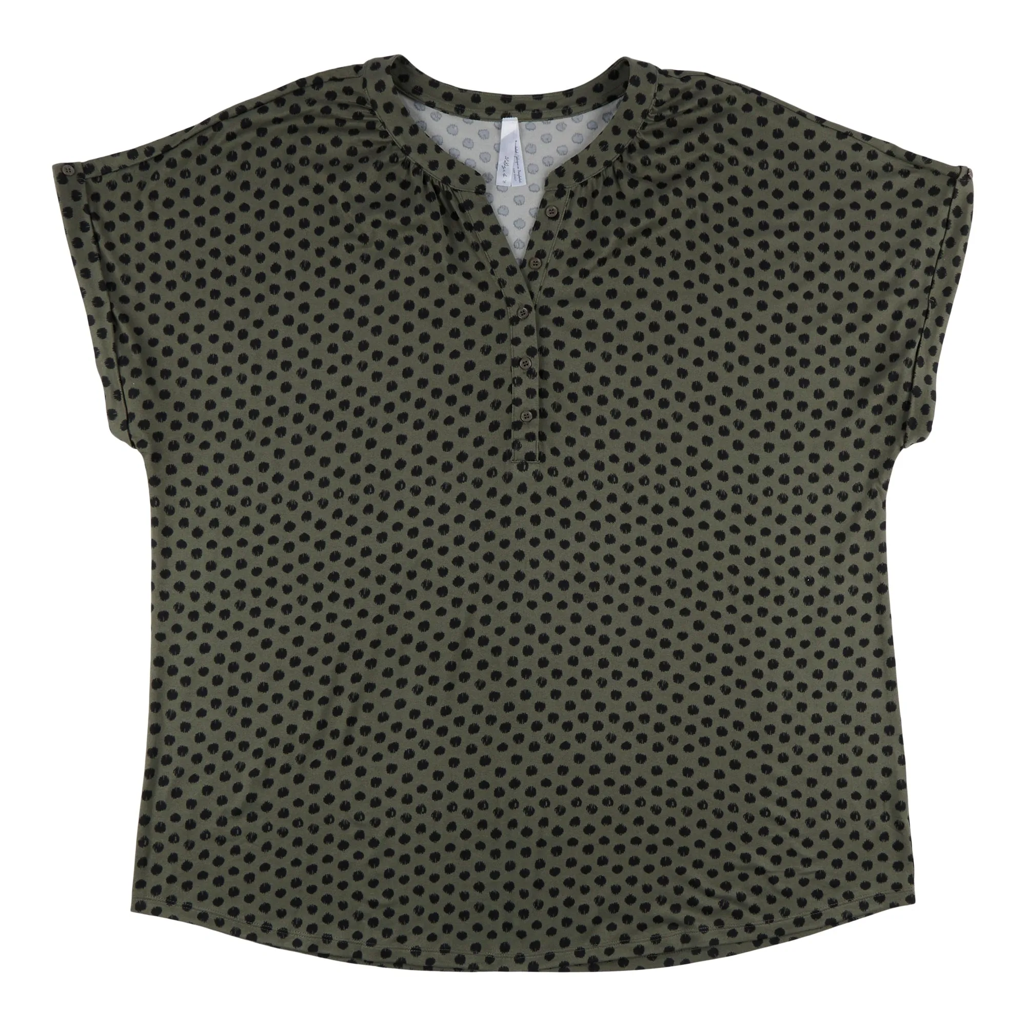 Women's Plus V-Neck Blouse with Button Detail sold by Giant Tiger