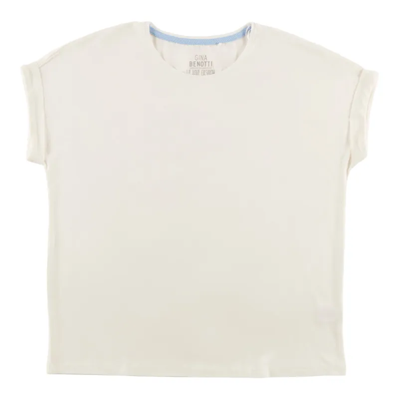 Women's Round Neck Roll Sleeve T-Shirt sold by Giant Tiger