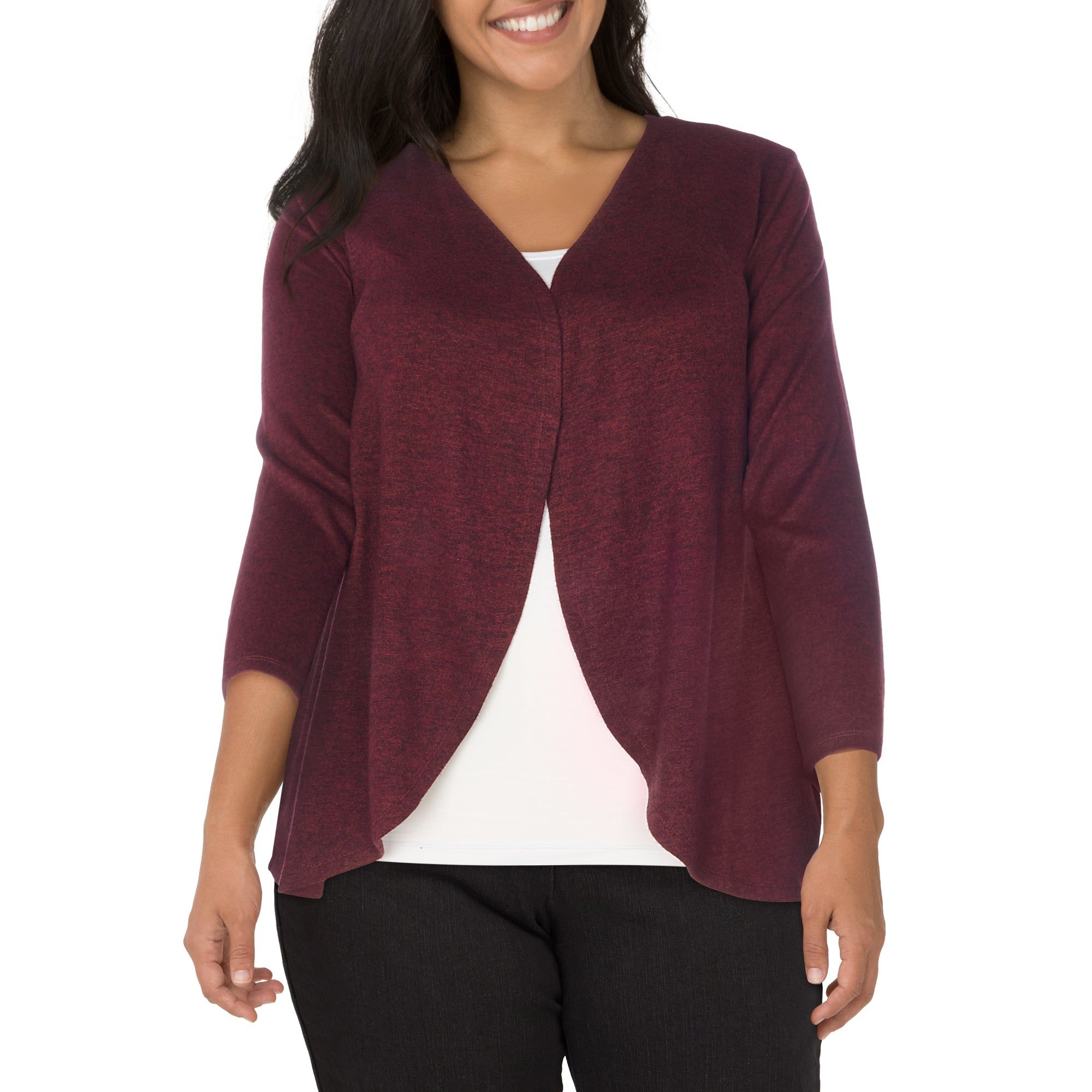 lily morgan Women's Plus Trendsetters Open Cardigan sold by Giant Tiger product image thumbnail 5