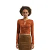Women's Long Sleeve Keyhole Top sold by Giant Tiger