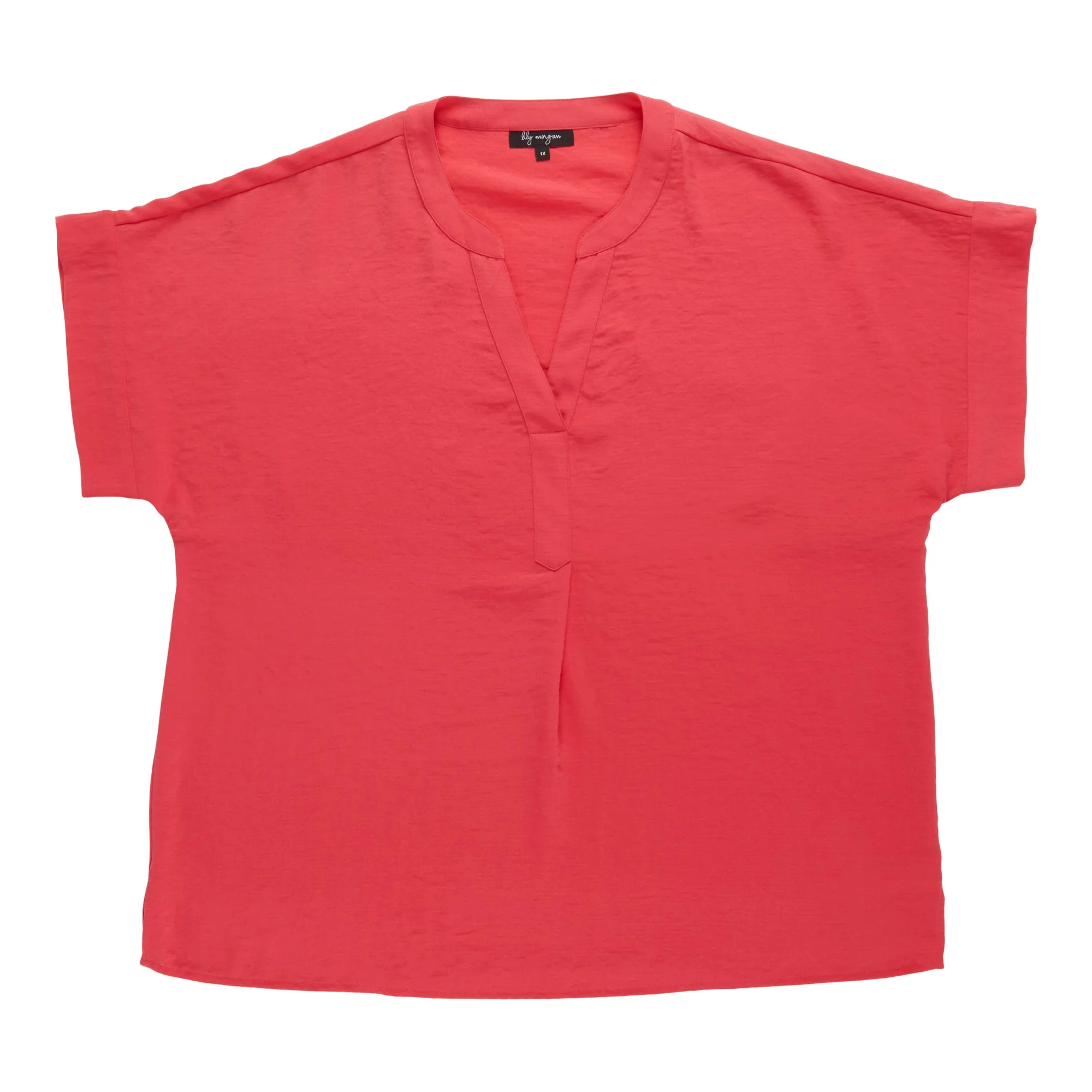 lily morgan Women's Plus Trend Edit Solid Popover Blouse sold by Giant Tiger