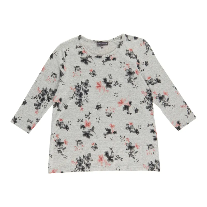 Classic Editions Women's Printed 3/4 Sleeve Knit Top made by Giant Tiger