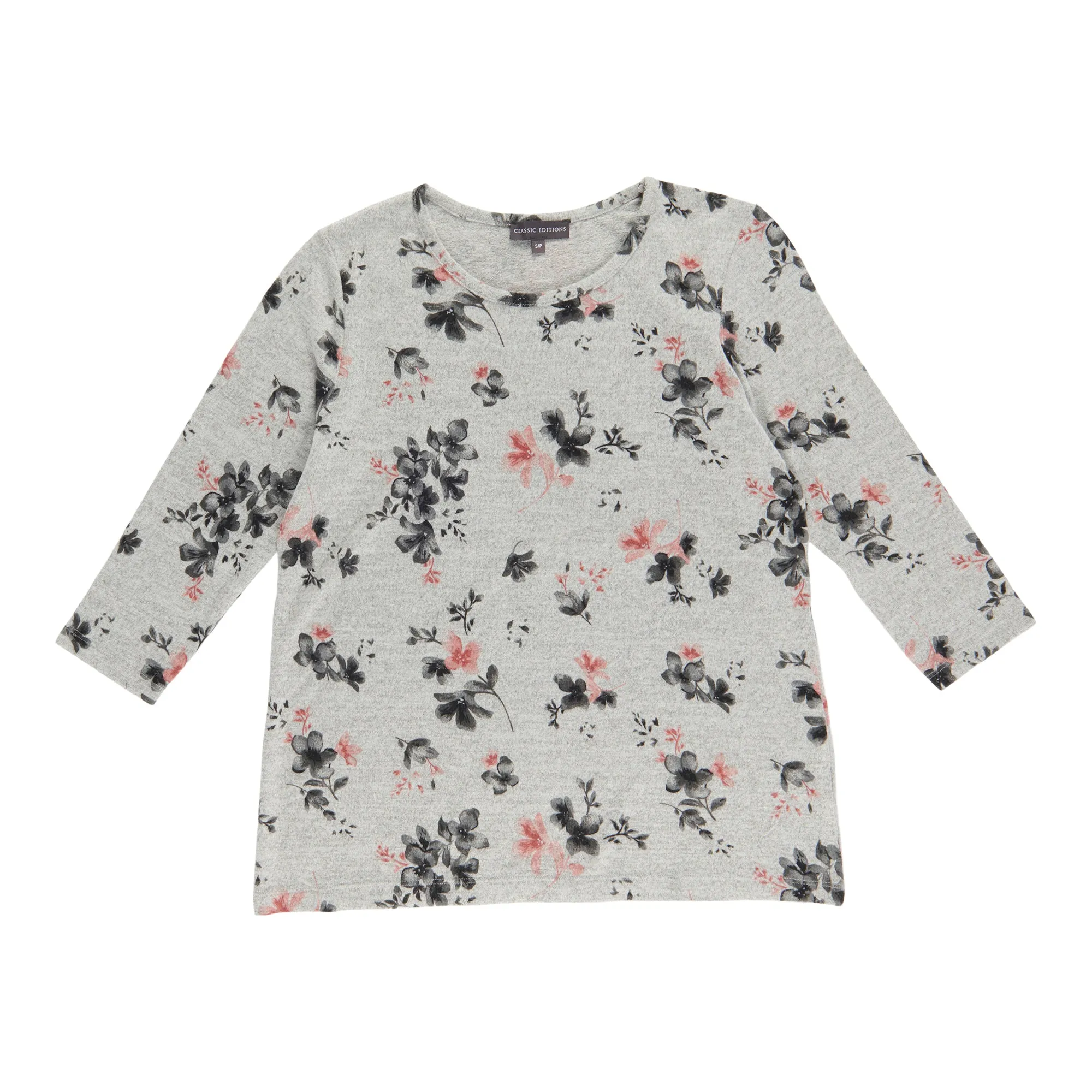 Classic Editions Women's Printed 3/4 Sleeve Knit Top sold by Giant Tiger