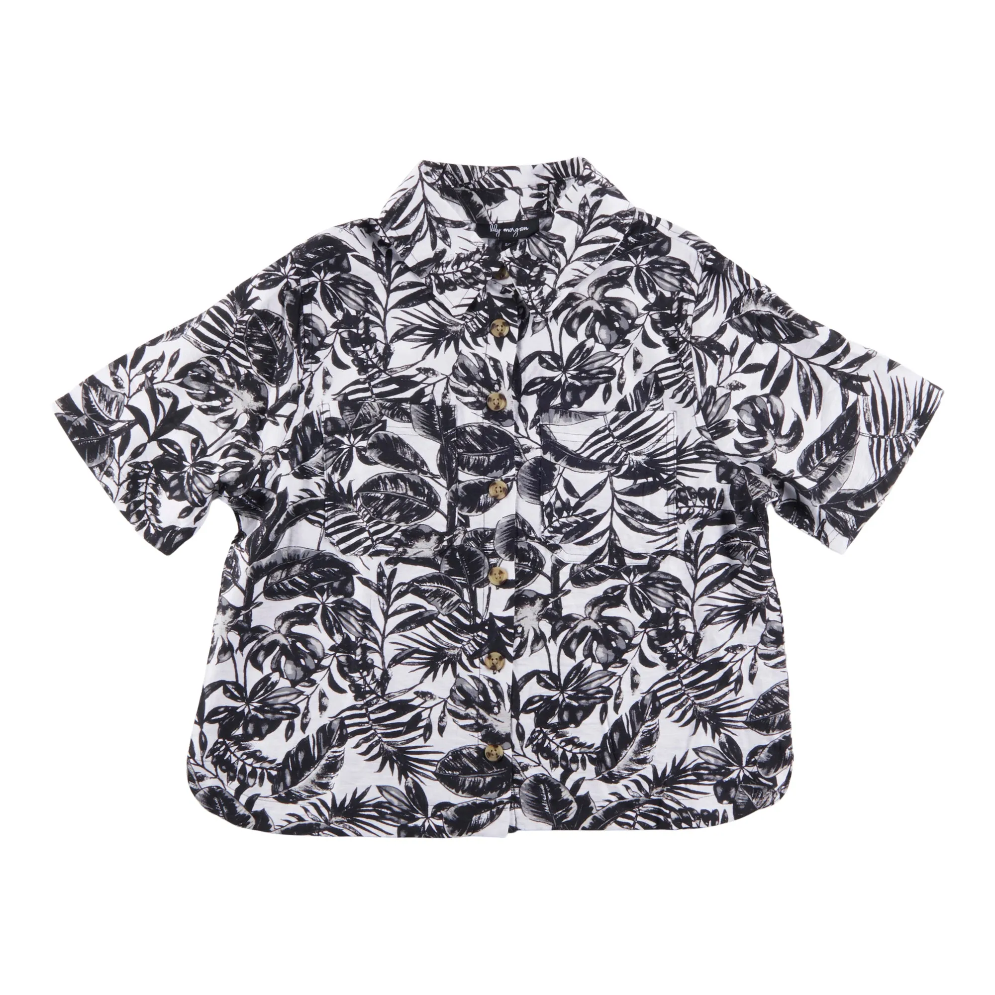 lily morgan Women's Mystic Printed Short Sleeve Camp Shirt sold by Giant Tiger