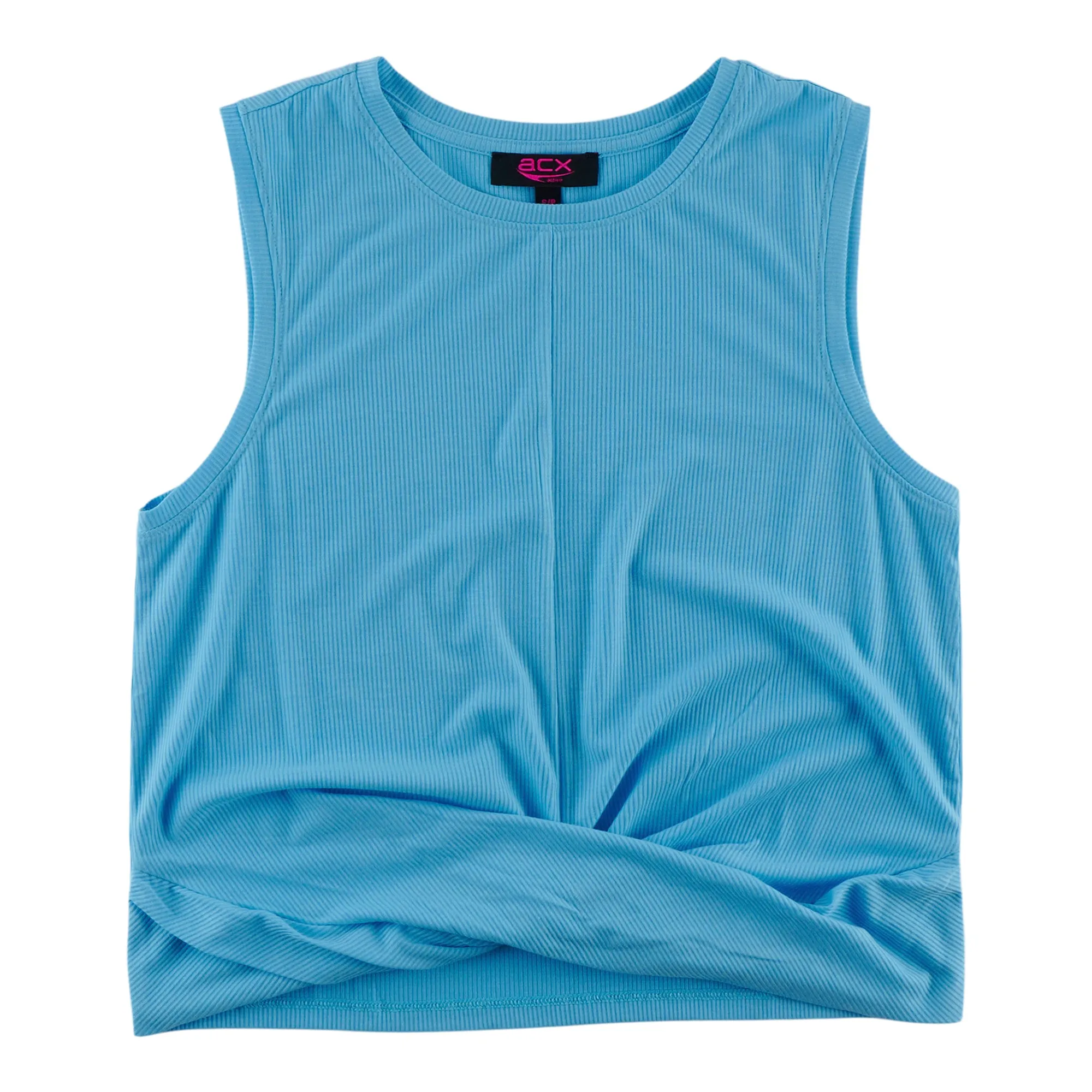 ACX Active Women's Sleeveless Ribbed Tank with Front Knot sold by Giant Tiger