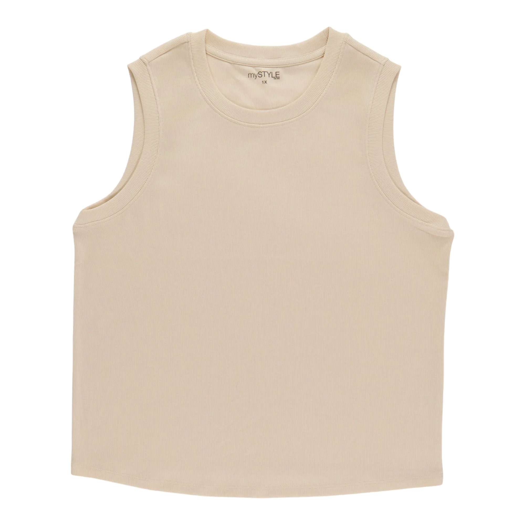 mySTYLE Women's Plus Festival Fitted Ribbed Crop Tank Top sold by Giant Tiger product image thumbnail 2