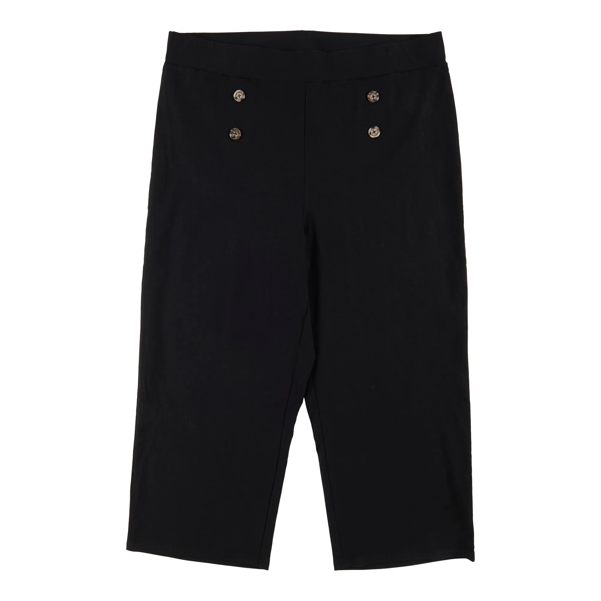 lily morgan Women's Plus Trend Edit Solid 4 Button Crop Pants sold by Giant Tiger